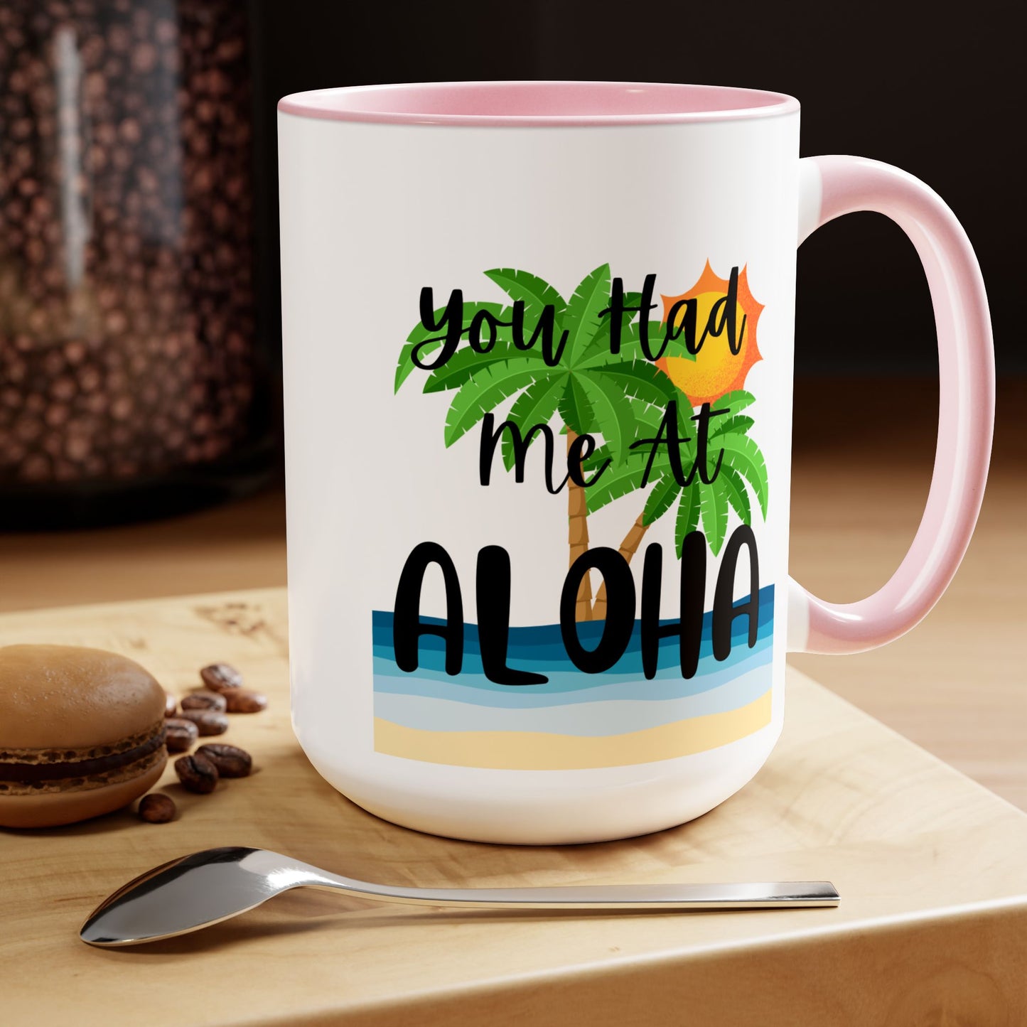 Aloha Coffee Mug, Hawaiian Coffee Mug, Coffee Lover Gift, Gift For Coffee Drinker, Girlfriend Gift, Coffee Drinker Gift, Hawaiian Party Gift