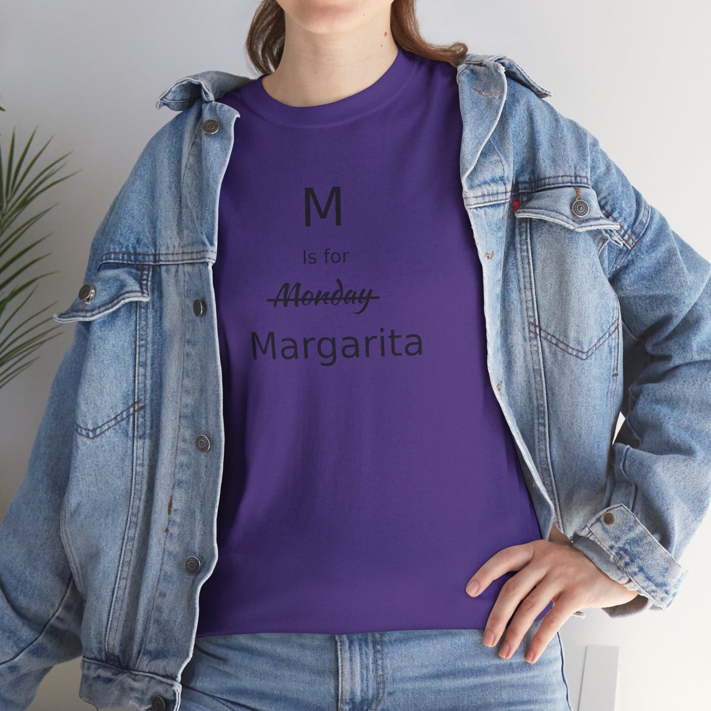 Margarita Drinker Gift, M is for Margarita Cotton Tee, Drink Lover's Gift, Woman's T Shirt, T Shirt for Men, T Shirt for Women, Men's Tee, Funny T Shirt