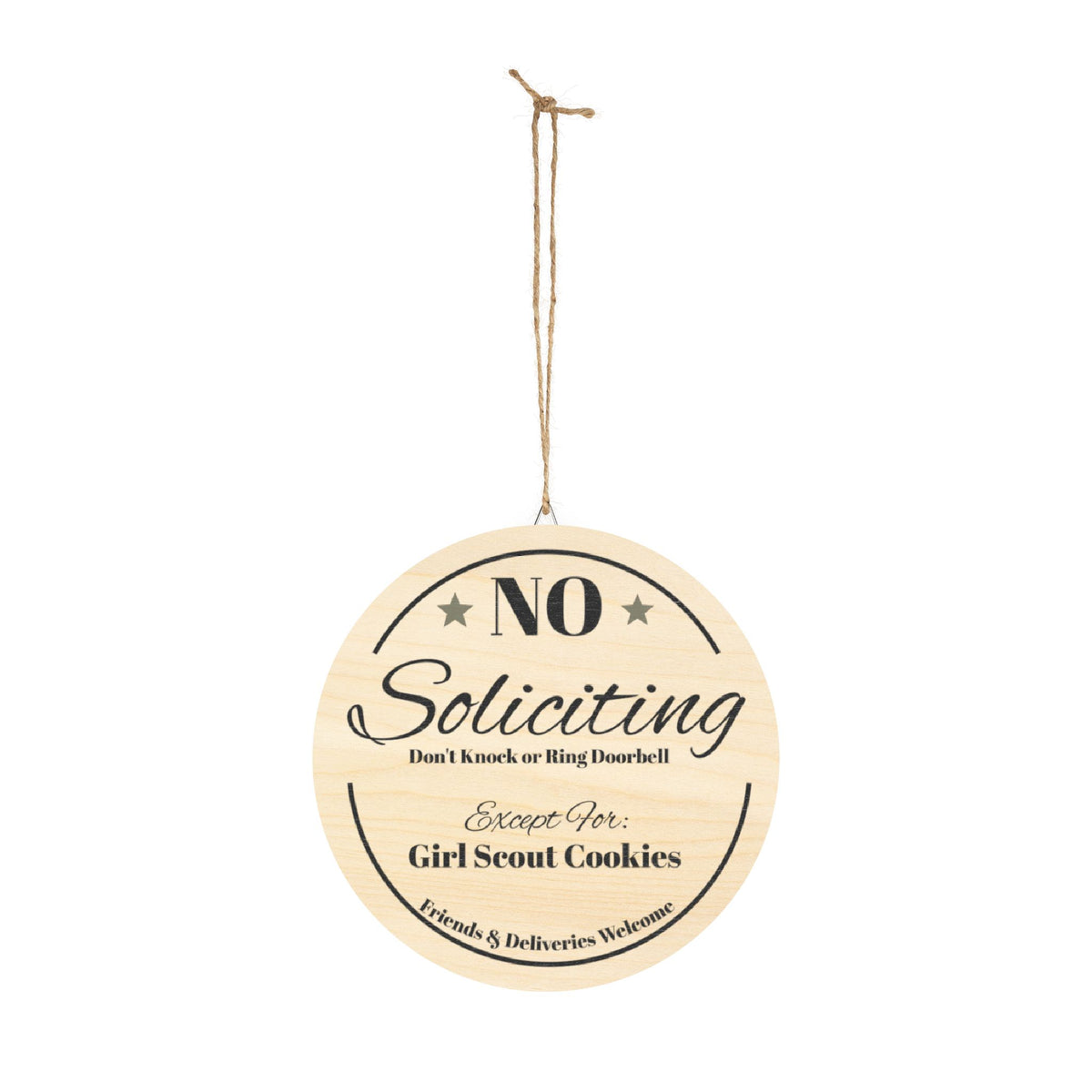 No Soliciting Wood Sign