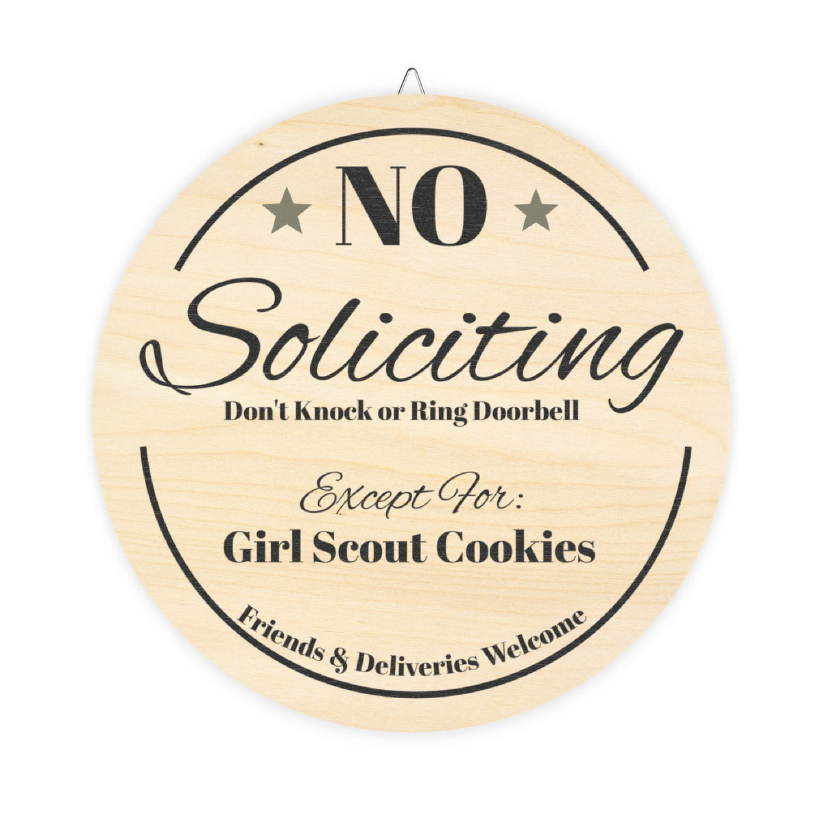 No Soliciting Wood Sign