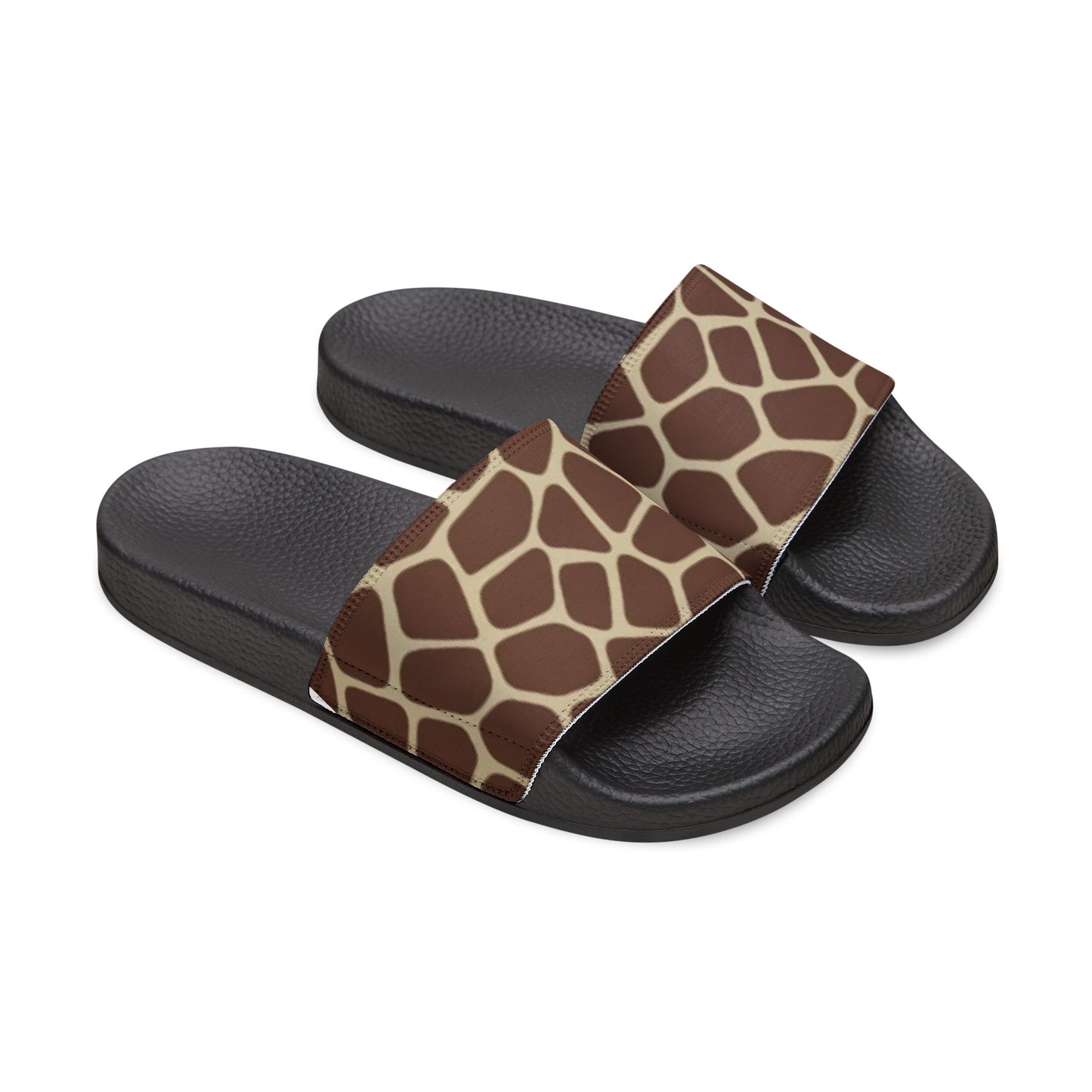 Classy Sandals for Special Occasion, Giraffe Womens Slide Sandals, 8 Sizes, Beach Footwear, Casual Footwear, Animal Print Sandals
