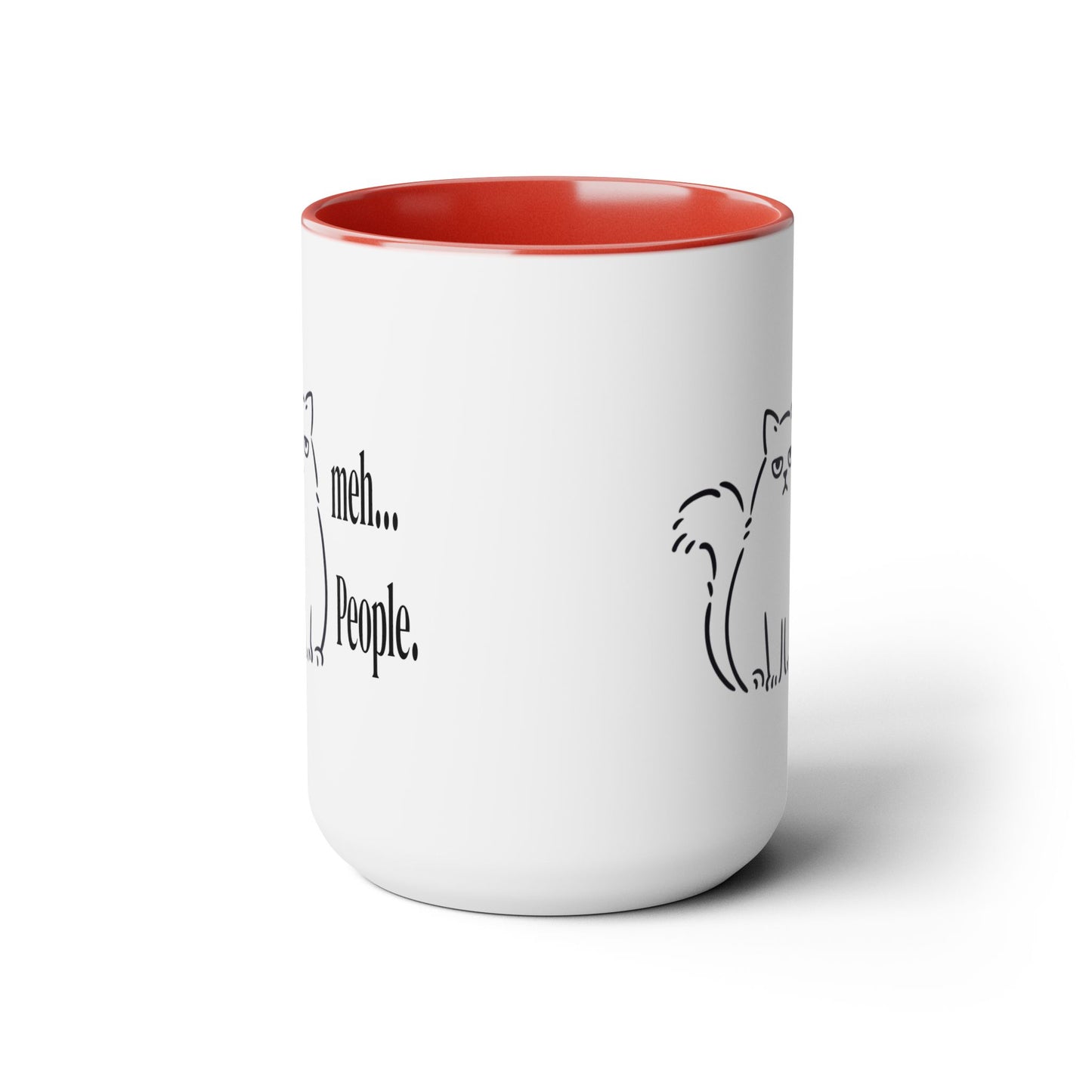 Meh...People Two-Tone Coffee Mugs, 15oz