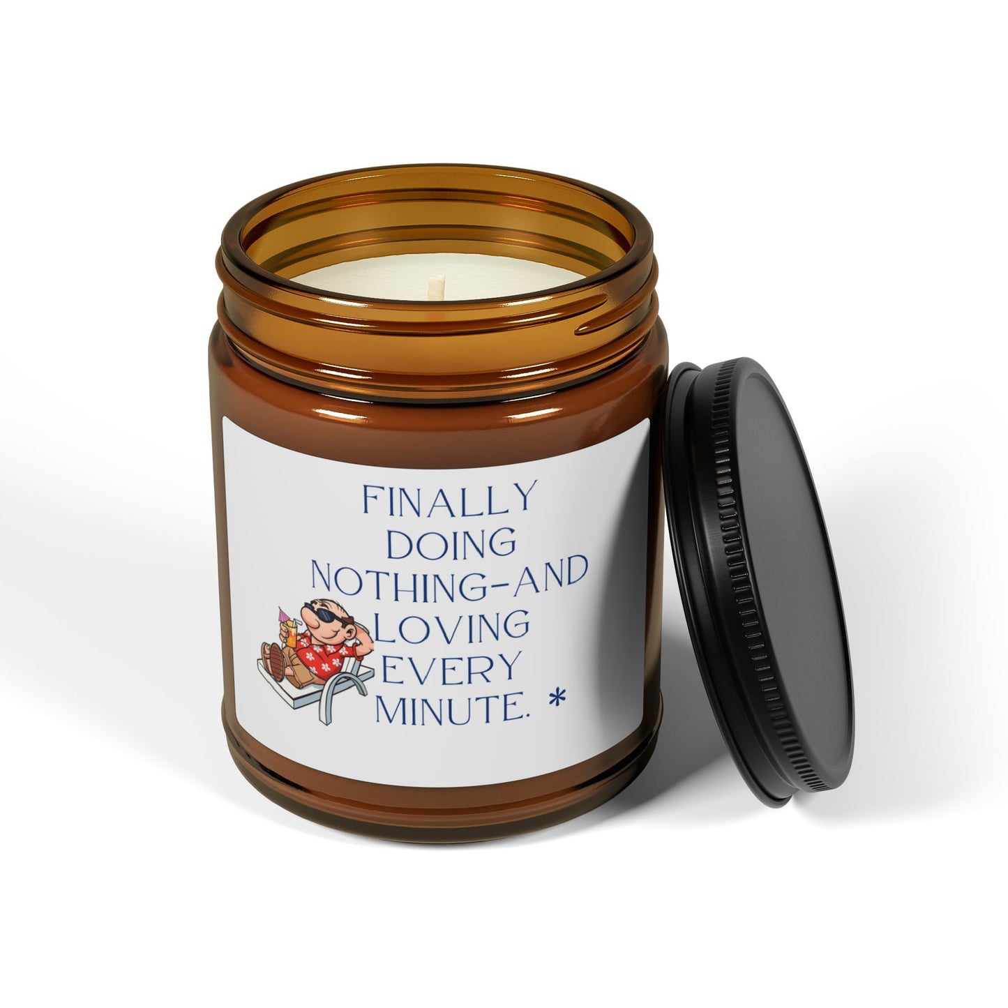 Scented Soy Candle, 100% Natural Soy Candle, Retirement Gift, Amber Jar Candle, Scented Candle, Gift For Retiree, Do Nothing Candle