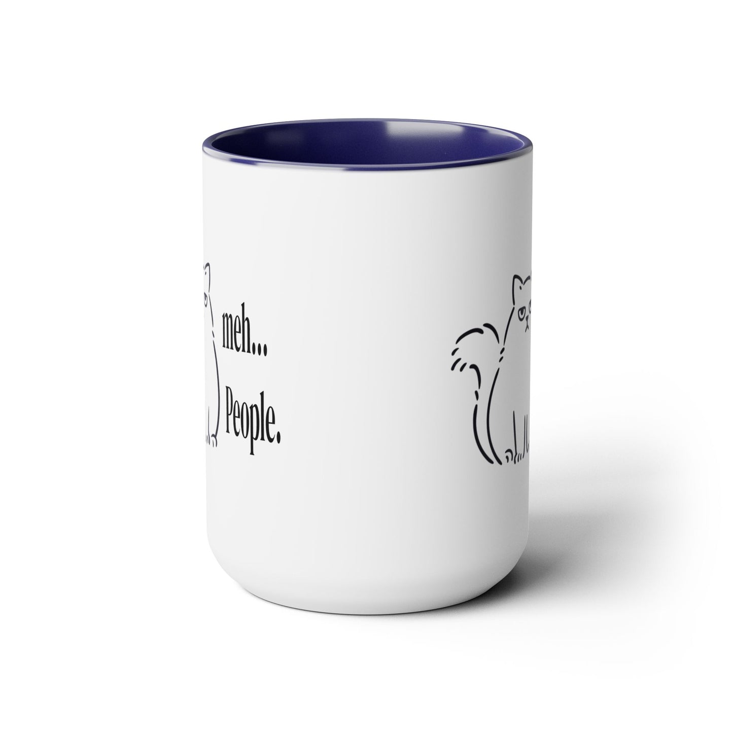 Meh...People Two-Tone Coffee Mugs, 15oz