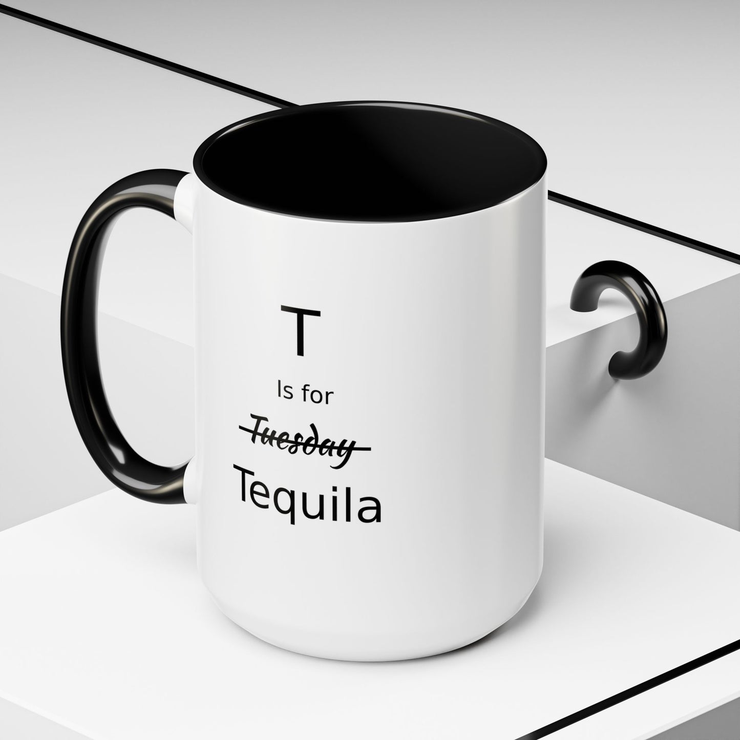 T is for Tequila Coffee Mug, 15oz, Tequila Lover's Gift, Funny Mug, Gift For Girlfriend, Party Gift For Man, Tequila Drinker Gift