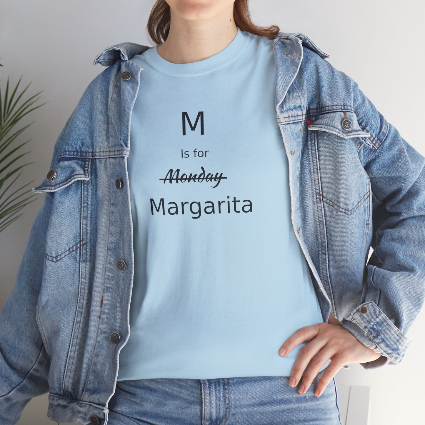 Margarita Drinker Gift, M is for Margarita Cotton Tee, Drink Lover's Gift, Woman's T Shirt, T Shirt for Men, T Shirt for Women, Men's Tee, Funny T Shirt