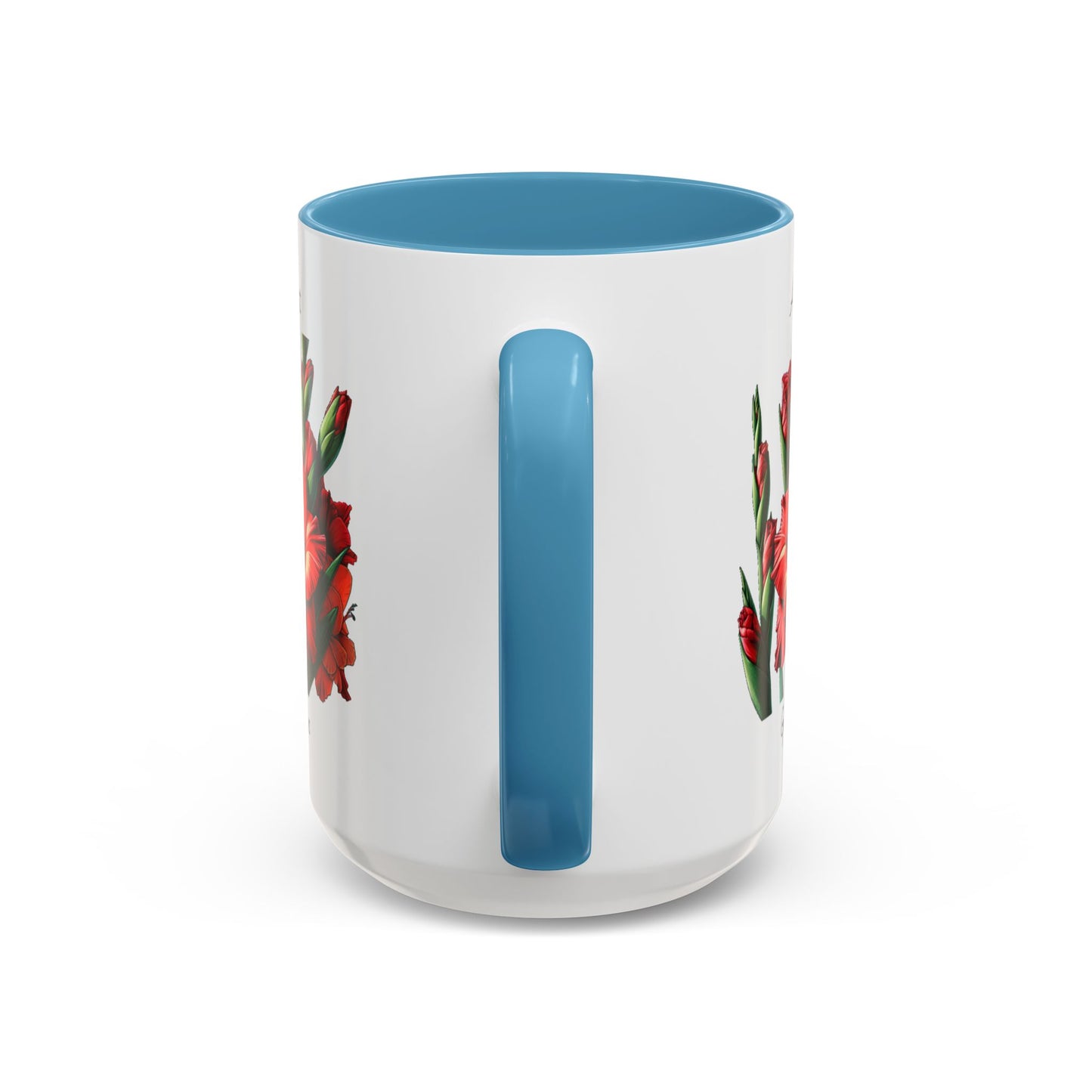 August Coffee Mug Flower Accent Coffee Mug (15oz), August Birth Month Flower - Gladiolus, Birthday Gift Flower