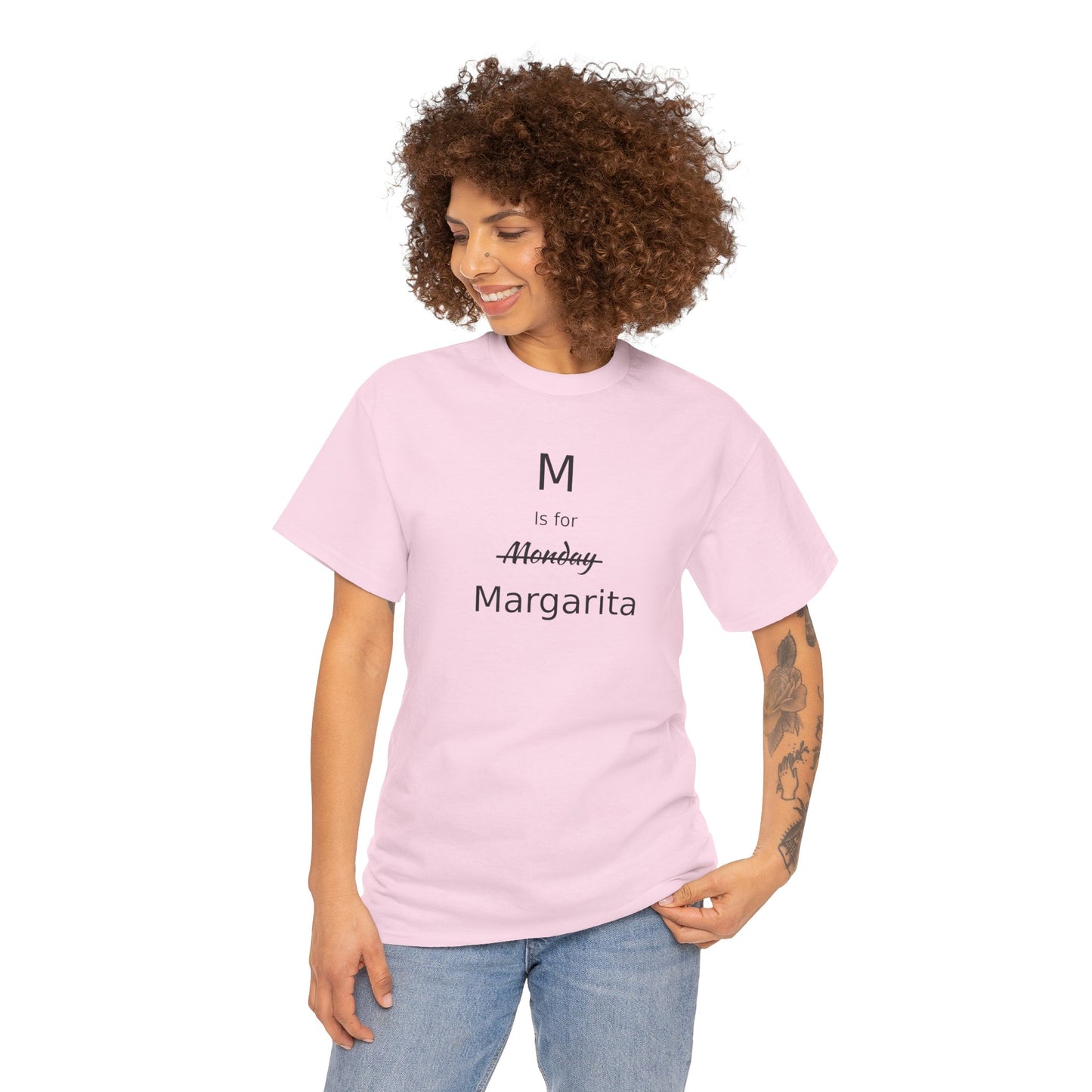 Margarita Drinker Gift, M is for Margarita Cotton Tee, Drink Lover's Gift, Woman's T Shirt, T Shirt for Men, T Shirt for Women, Men's Tee, Funny T Shirt