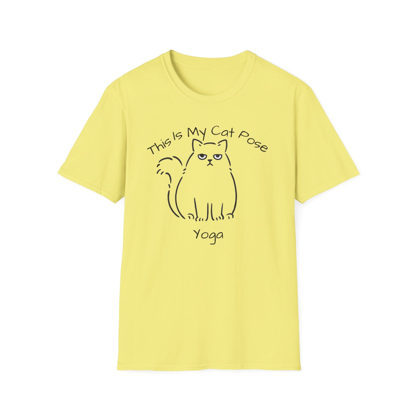 Yoga T Shirt with Cat Pose, Unisex Soft T-Shirt For Woman, Cat Lover T Shirt, Funny Cat T Shirt, Cat Lady T Shirt 10 Colors, Motivational T Shirt