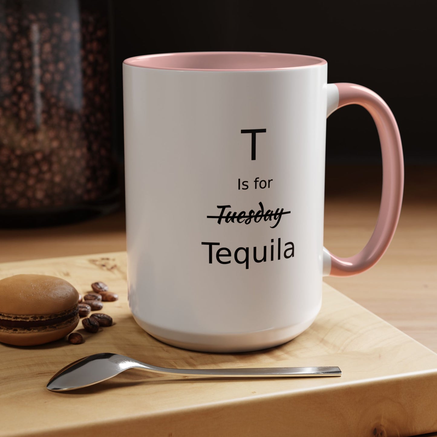 T is for Tequila Coffee Mug, 15oz, Tequila Lover's Gift, Funny Mug, Gift For Girlfriend, Party Gift For Man, Tequila Drinker Gift