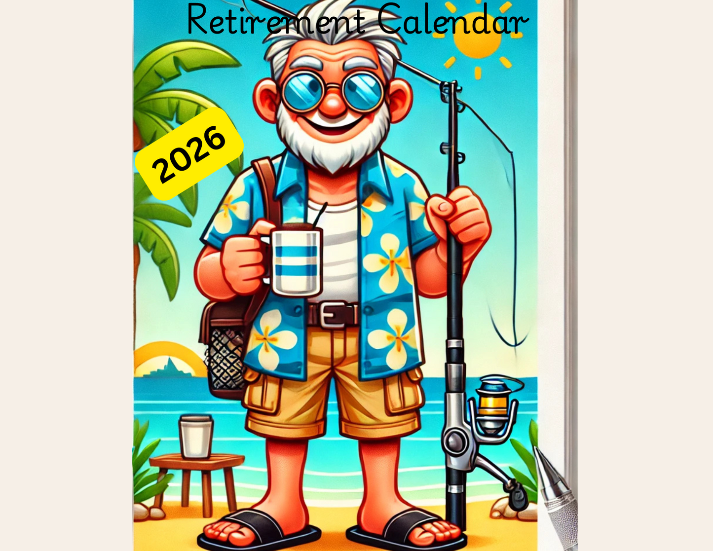 Retirement Gift For Man, Retirement Calendar For Retiree Gift, 2026 Monthly Planner, Funny Retirement Wall Calendar, Wall Decor, 2026 Monthly Calendar