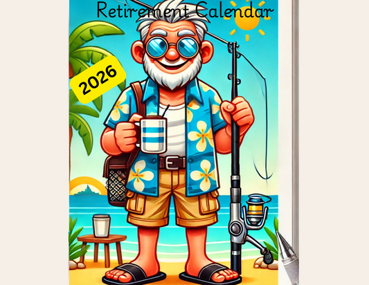 Retirement Gift For Man, Retirement Calendar For Retiree Gift, 2026 Monthly Planner, Funny Retirement Wall Calendar, Wall Decor, 2026 Monthly Calendar