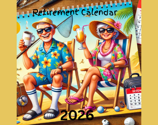 Retirement Calendar For Retiree Gift, 2026 Monthly Planner, Funny Retirement Wall Calendar, 2026 Monthly Calendar for Couples