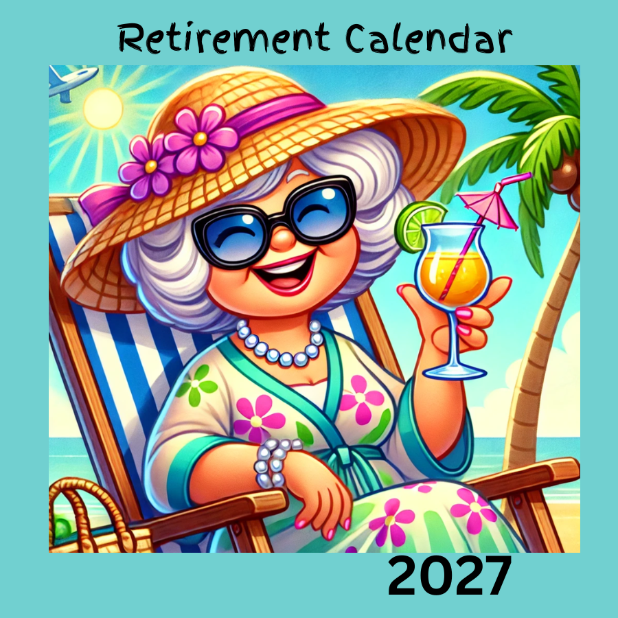 2027 Wall Calendar, Retirement Wall Calendar 2027, Monthly Planner, Retirement Gift For Woman, Retirement Party Gift