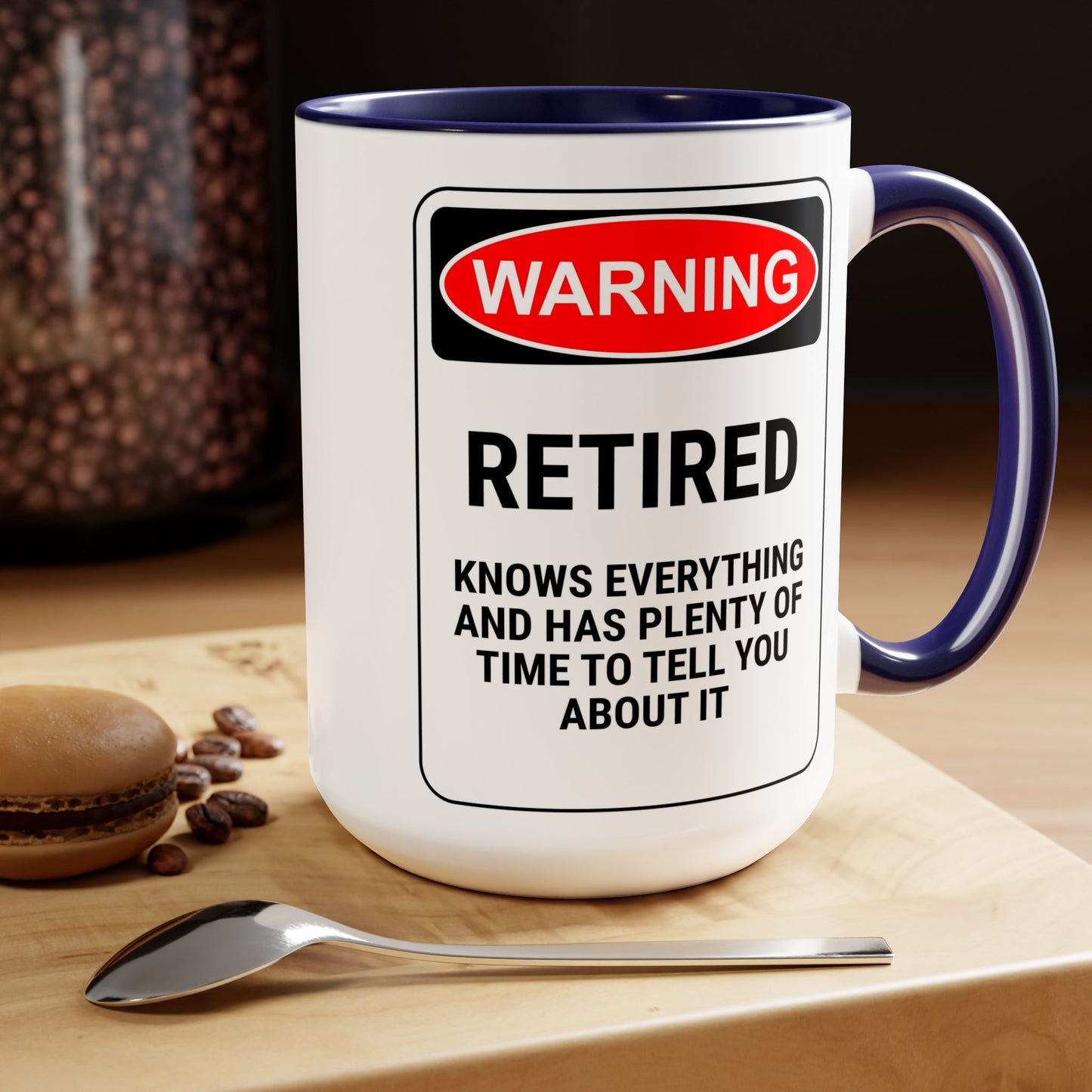 Retirement Coffee Mug, Coffee Mug 15oz, Warning, Retirement Coffee Lover Gift, Gift For Retiree, Retiree Gift, Retirement Party, Retirement Mug