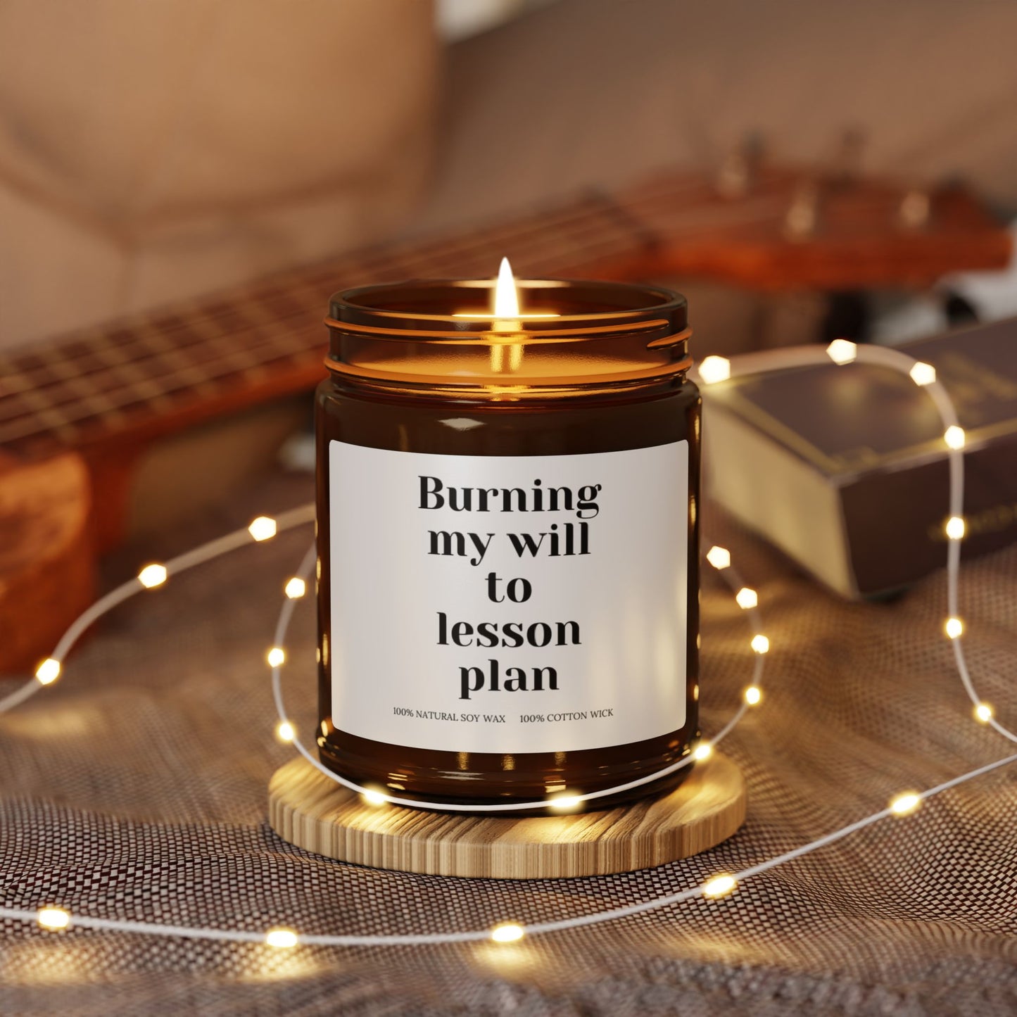 Teacher Gift Candle, Soy Candle, Natural Soy Candle, Sarcastic Candle For Teacher Appreciation Gift, Amber Jar Candle, Sarcastic Scented Candle, Gift For Teacher