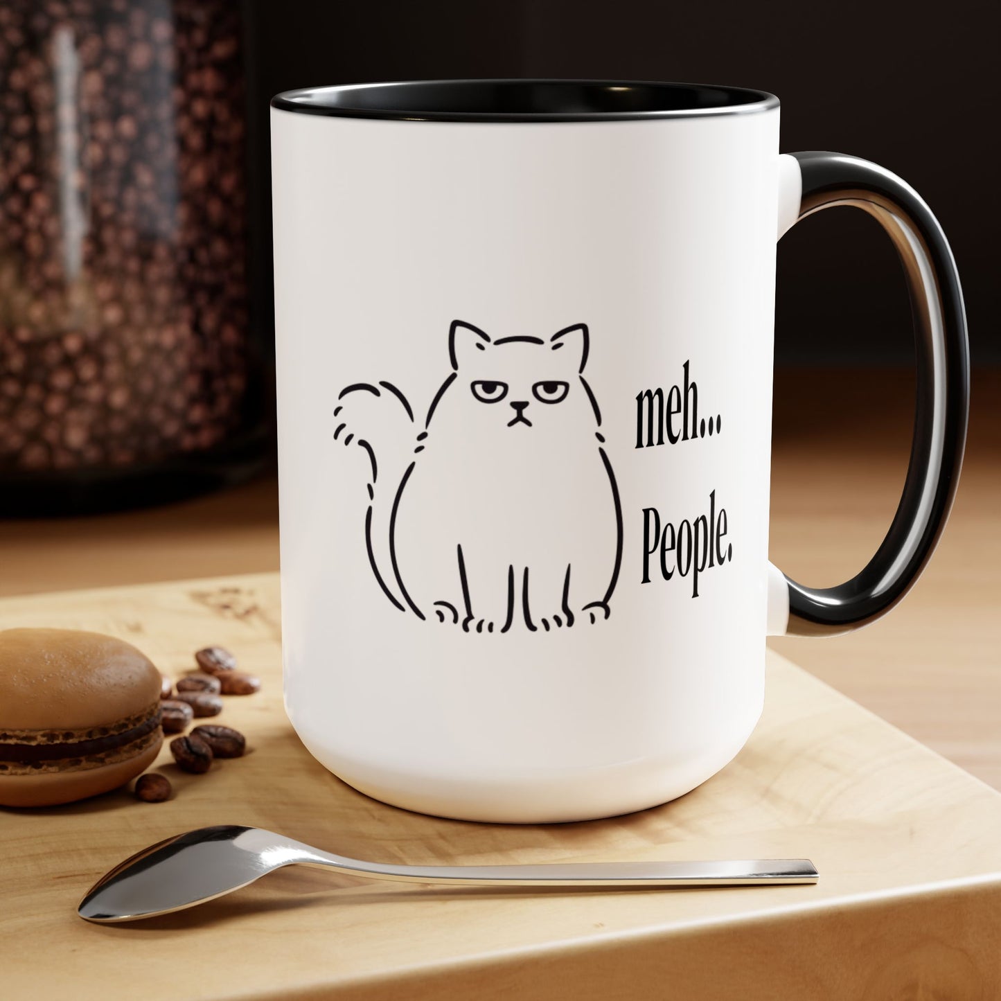Meh...People Two-Tone Coffee Mugs, 15oz