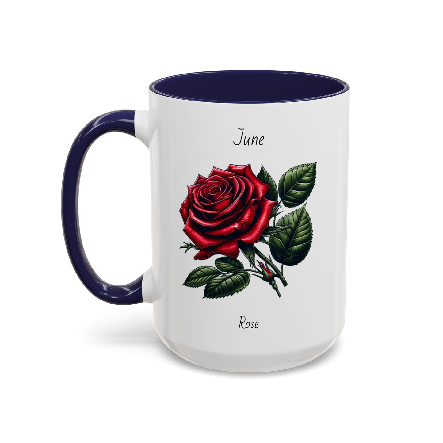 June Coffee Mug Flower Coffee Mug, June Birth Month Flower - Rose, Birthday Gift Flower, Girlfriend Gift, Coffee Lover Gift