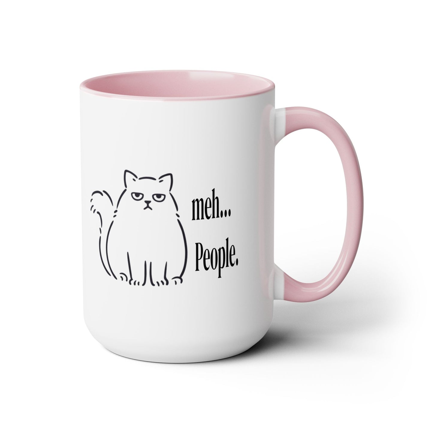Meh...People Two-Tone Coffee Mugs, 15oz