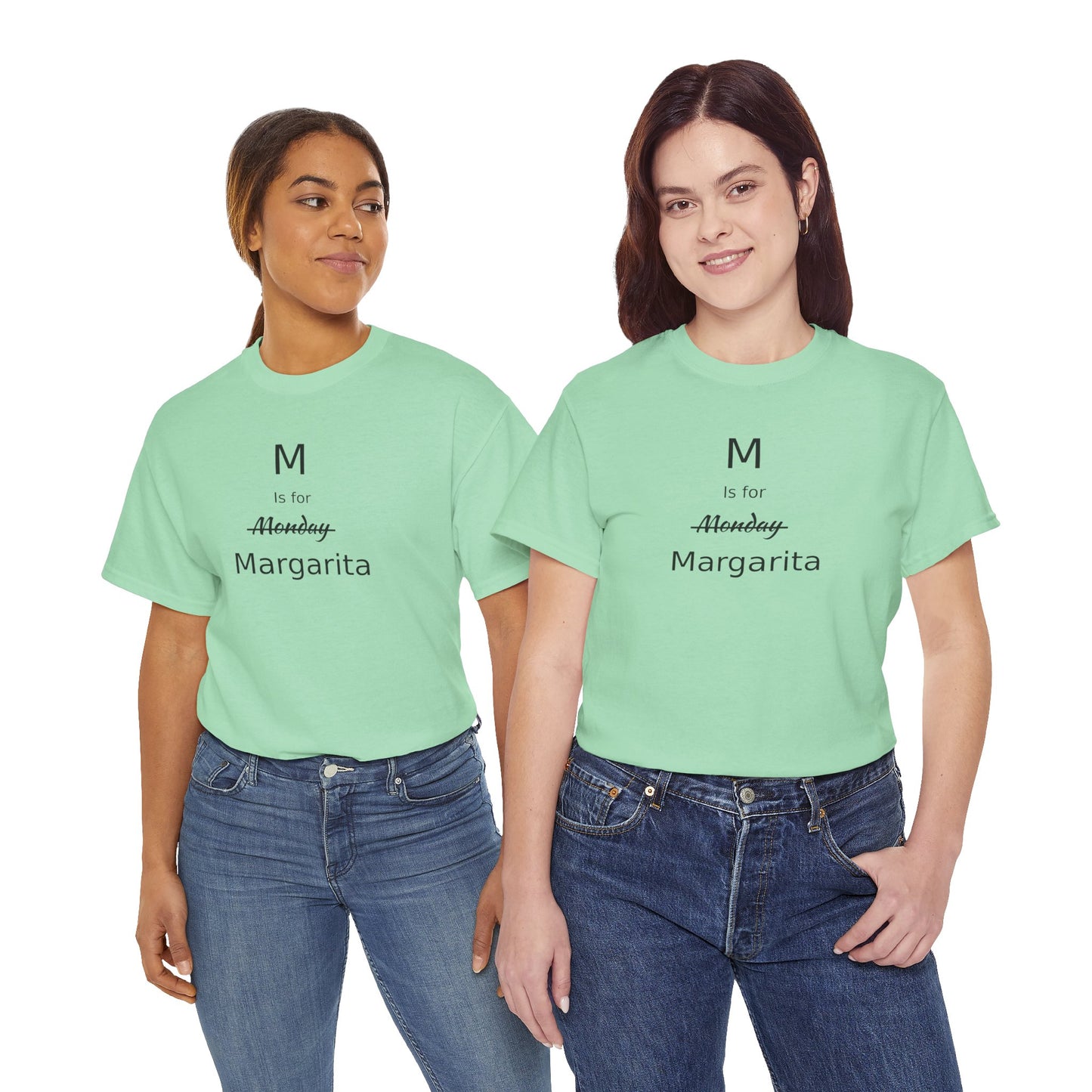 Margarita Drinker Gift, M is for Margarita Cotton Tee, Drink Lover's Gift, Woman's T Shirt, T Shirt for Men, T Shirt for Women, Men's Tee, Funny T Shirt