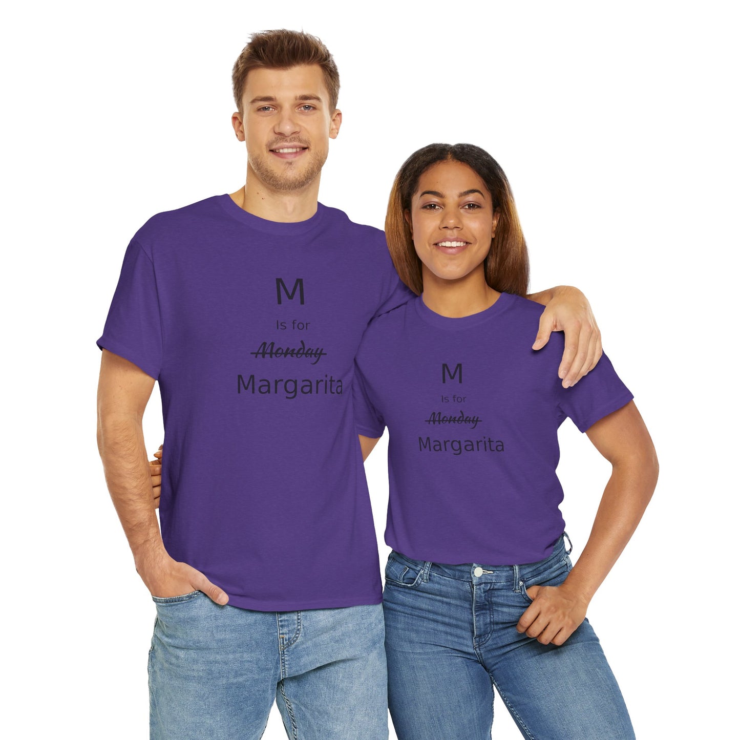 Margarita Drinker Gift, M is for Margarita Cotton Tee, Drink Lover's Gift, Woman's T Shirt, T Shirt for Men, T Shirt for Women, Men's Tee, Funny T Shirt