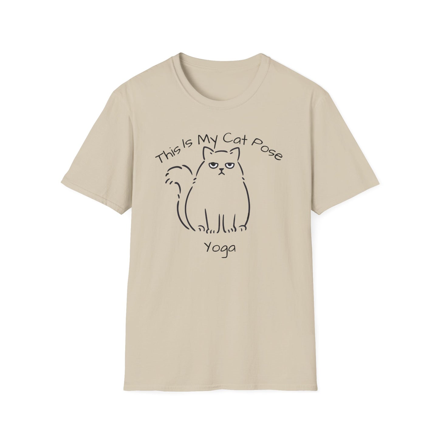 Yoga T Shirt with Cat Pose, Unisex Soft T-Shirt For Woman, Cat Lover T Shirt, Funny Cat T Shirt, Cat Lady T Shirt 10 Colors, Motivational T Shirt