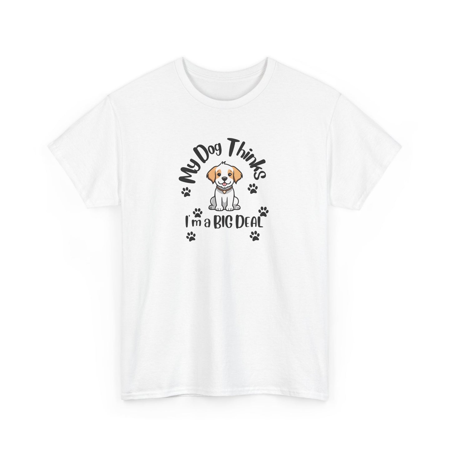 Dog Lovers T Shirt, Beagle Dog t shirt, Beagle Owner Gift, White Cotton T Shirt for Her, My Dog Thinks Puppy Cotton T Shirt, S-5XL sizes, Gift for Dad, Mothers Day Gift