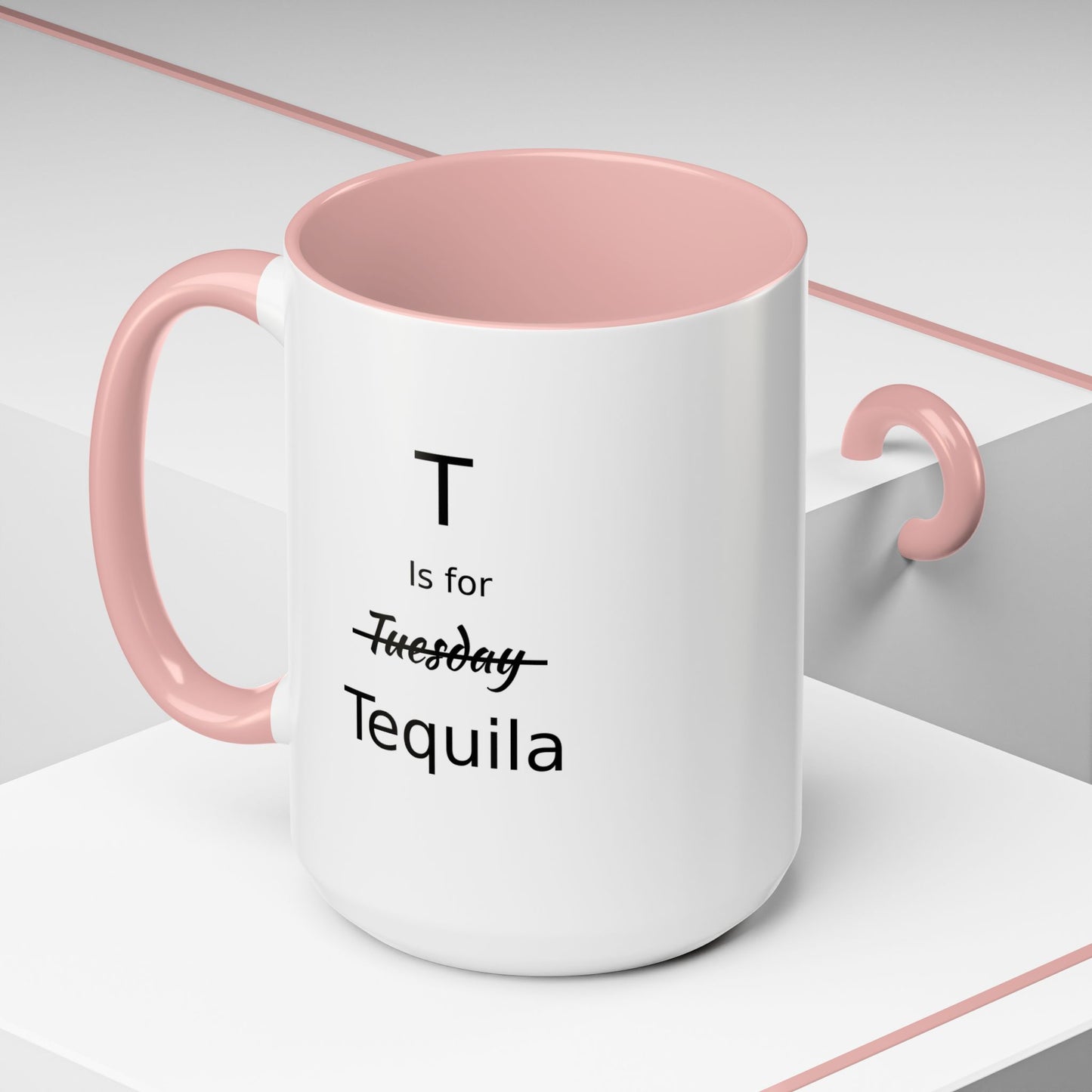 T is for Tequila Coffee Mug, 15oz, Tequila Lover's Gift, Funny Mug, Gift For Girlfriend, Party Gift For Man, Tequila Drinker Gift