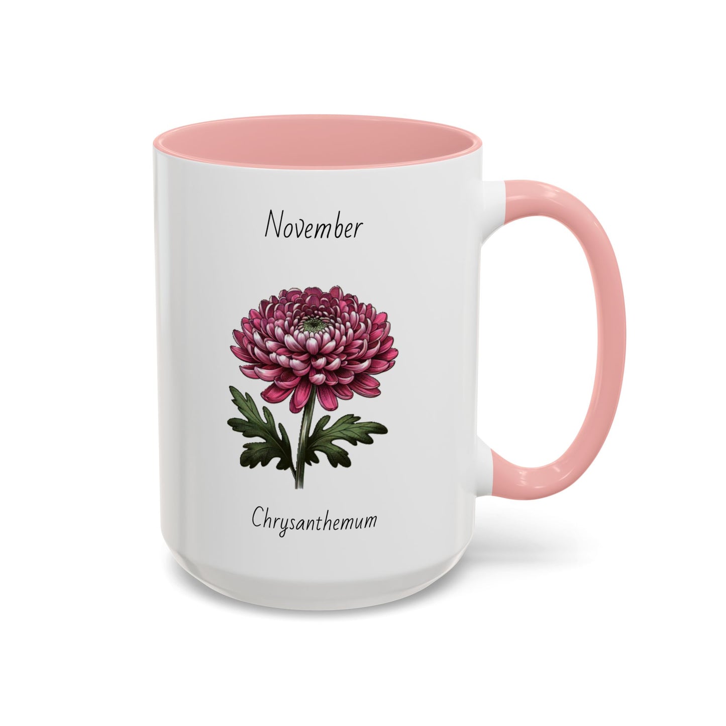 November Coffee Mug Flower Coffee Mug, November Birth Month Flower - Chrysanthemum, November Birthday Gift Flower Mug