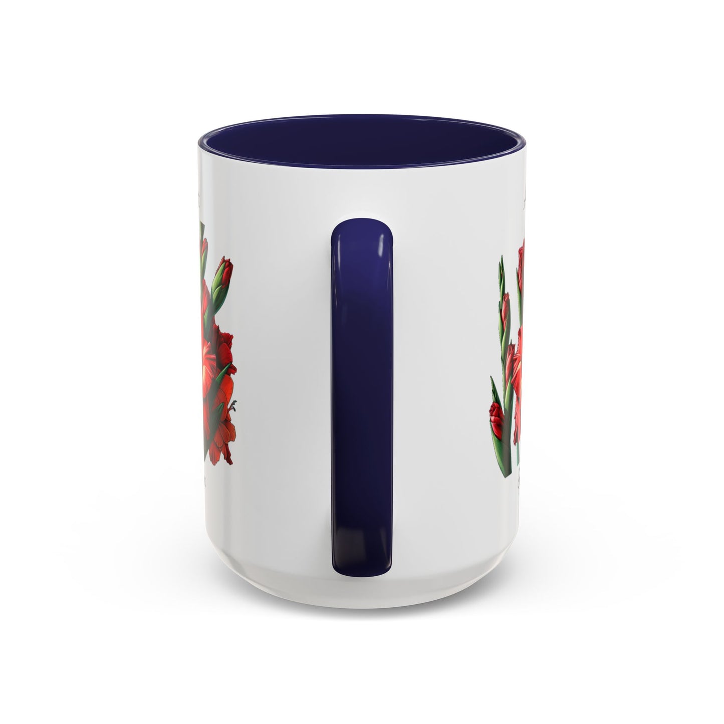 August Coffee Mug Flower Accent Coffee Mug (15oz), August Birth Month Flower - Gladiolus, Birthday Gift Flower