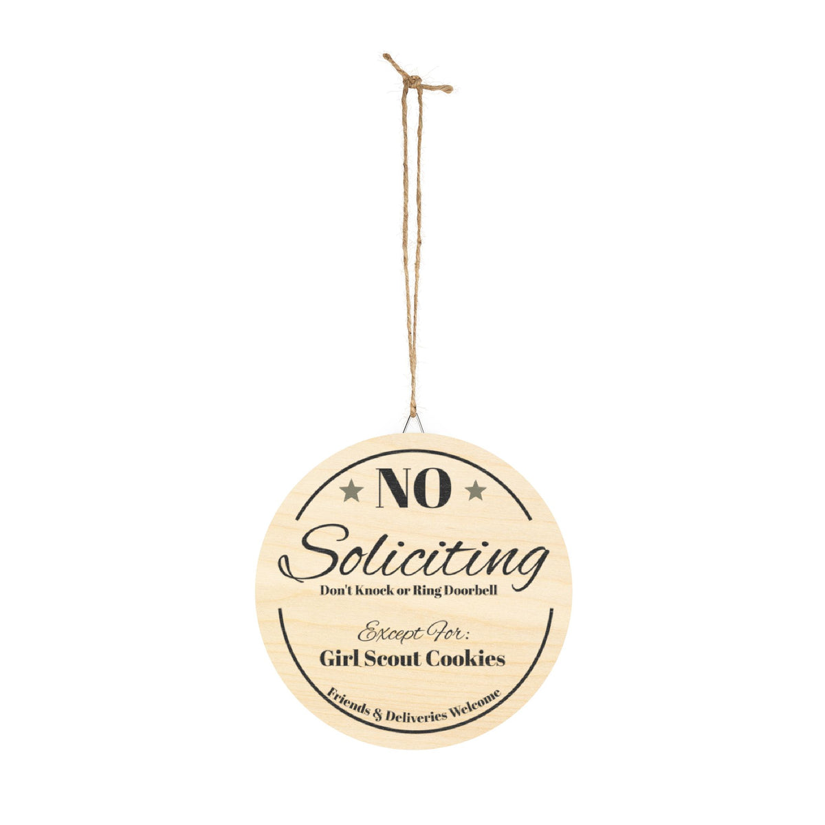 No Soliciting Wood Sign