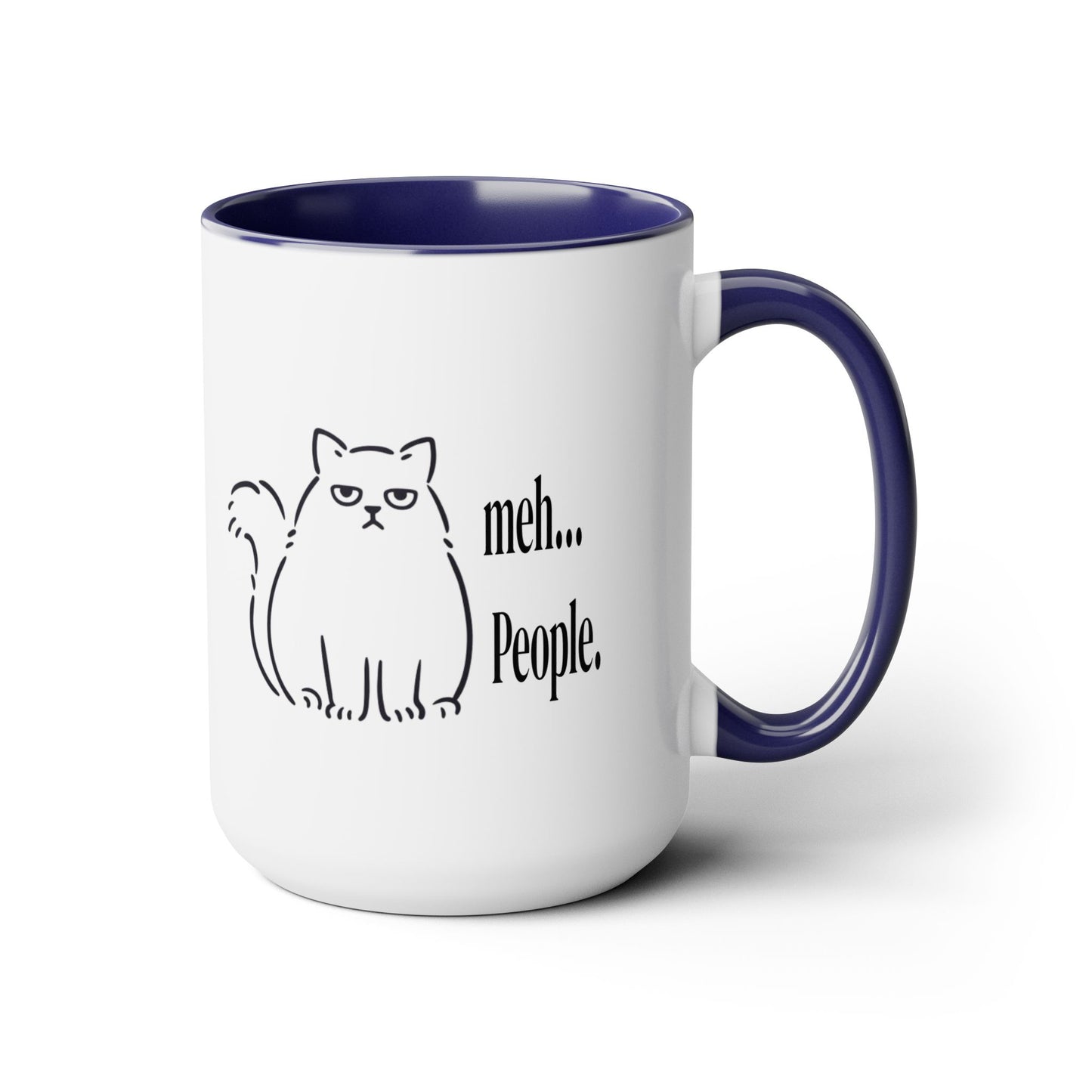 Meh...People Two-Tone Coffee Mugs, 15oz