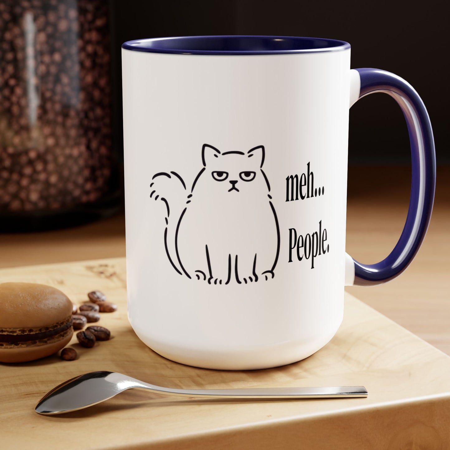 Meh...People Two-Tone Coffee Mugs, 15oz