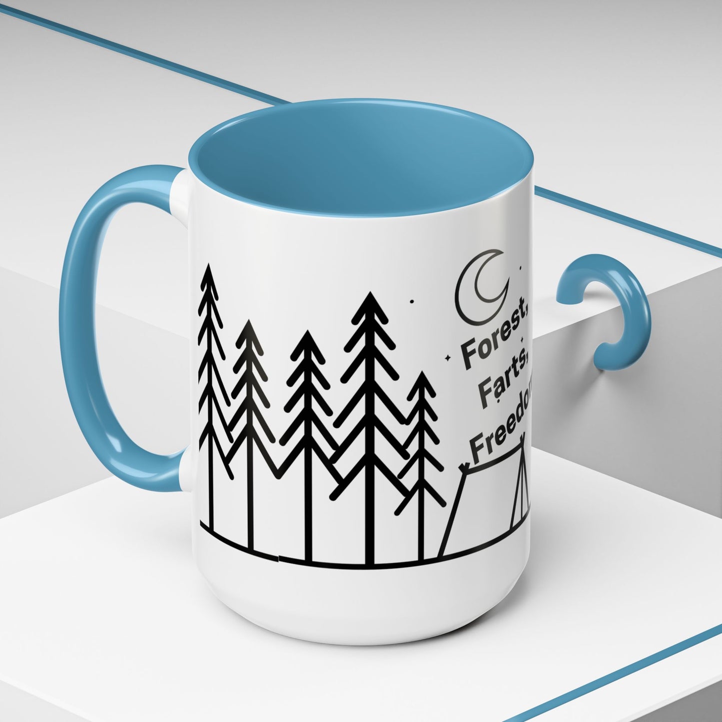 Camping Coffee Mug, Camp Kitchen Mug, Camper Coffee Mug, Forest Farts Freedom Mug, Gift for Camper, Gift for Coffee Lover, RV Lover Gift