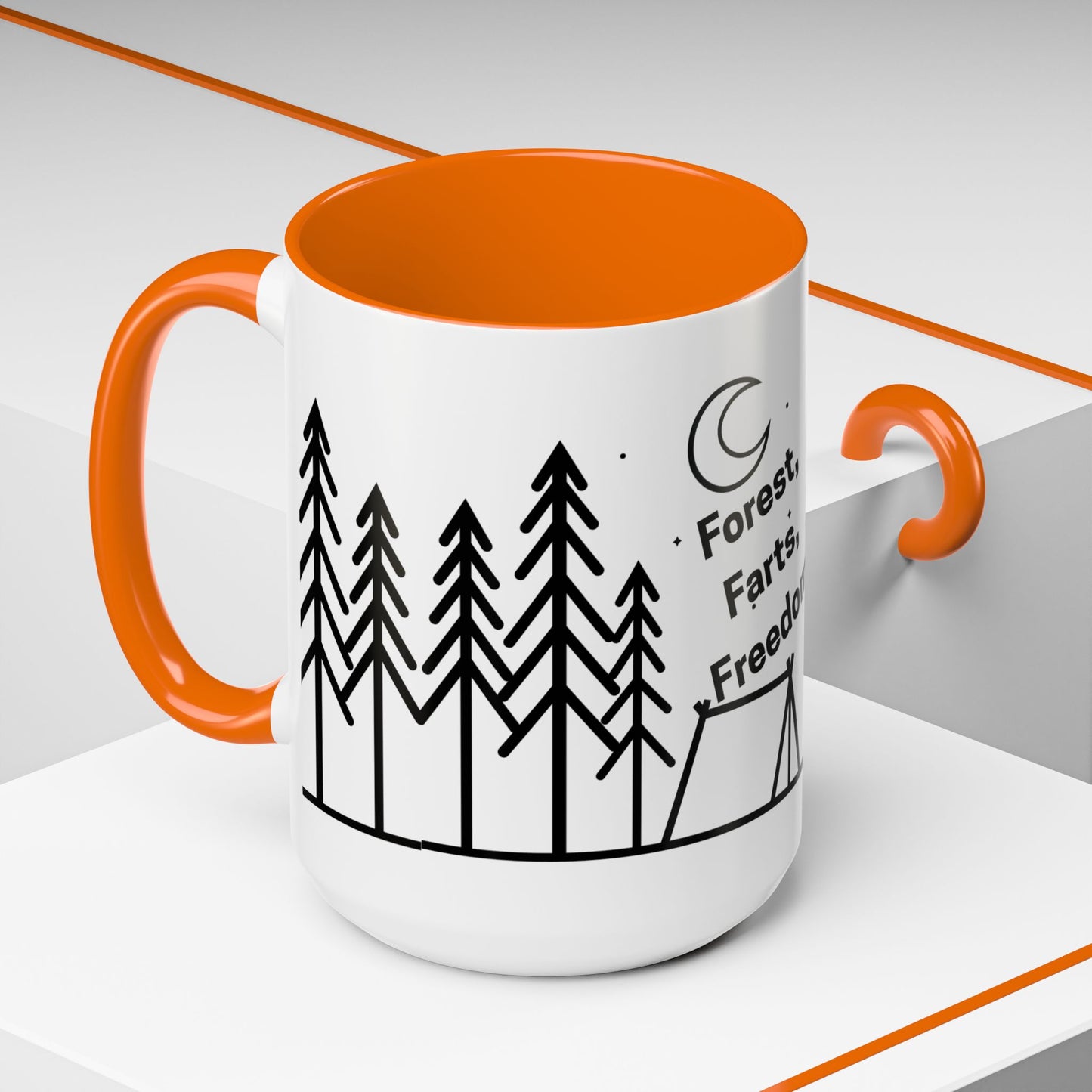 Camping Coffee Mug, Camp Kitchen Mug, Camper Coffee Mug, Forest Farts Freedom Mug, Gift for Camper, Gift for Coffee Lover, RV Lover Gift