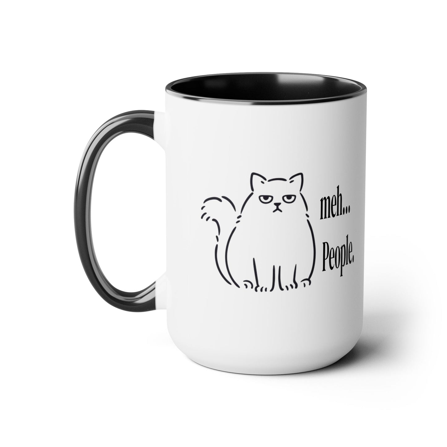 Meh...People Two-Tone Coffee Mugs, 15oz