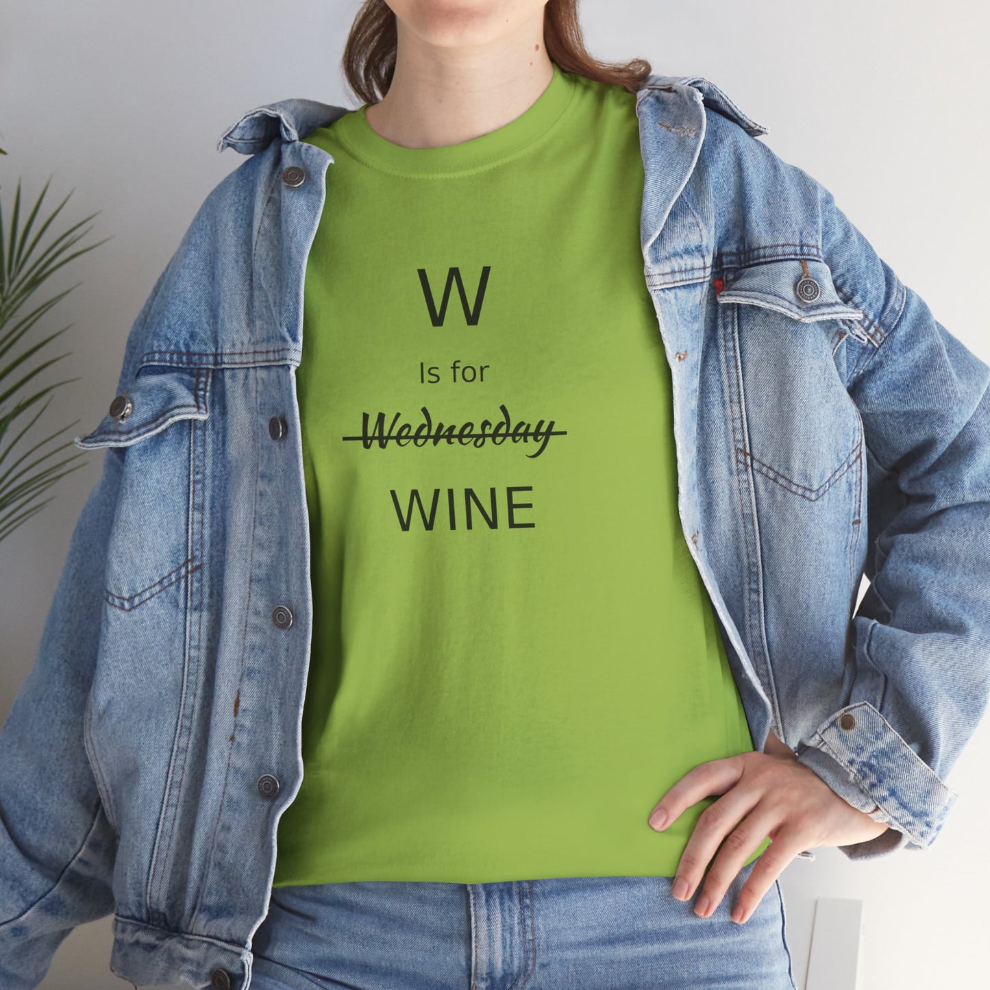 Wine Lover T Shirt, W is for Wine Cotton Tee, Wine Lover's Gift, Woman's T Shirt, T Shirt for Men, T Shirt for Women, Men's Tee, Funny T Shirt