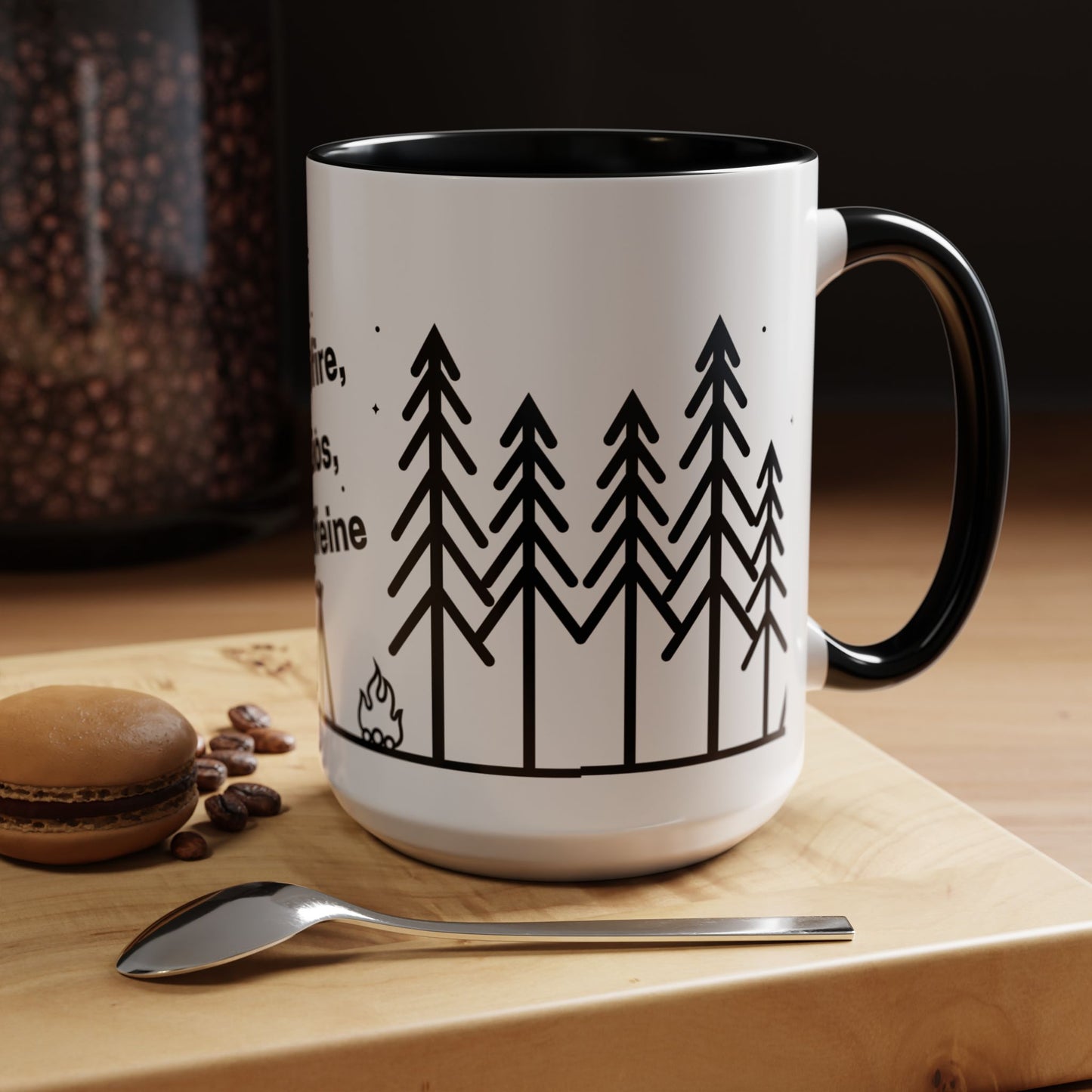 Camping Coffee Mug, Camp Kitchen Mug, Camper Coffee Mug, Camping Chaos Caffeine Mug, Gift for Camper, Gift for Coffee Lover, RV Lover Gift