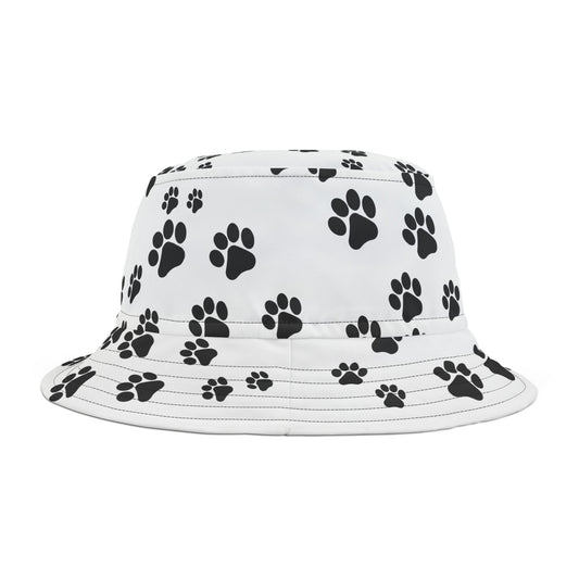 Bucket Hat with Dog Paw Print, Fathers Day Gift for Dad, Dog Lover Gift, Gift For Dog Lover, Fun Bucket Hat, Personalized Sun Hat, Beach Hat