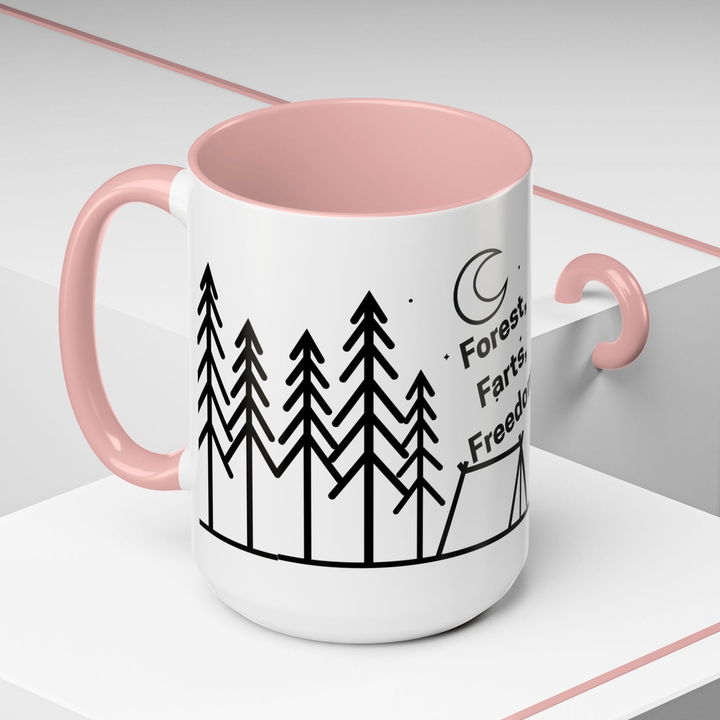 Camping Coffee Mug, Camp Kitchen Mug, Camper Coffee Mug, Forest Farts Freedom Mug, Gift for Camper, Gift for Coffee Lover, RV Lover Gift