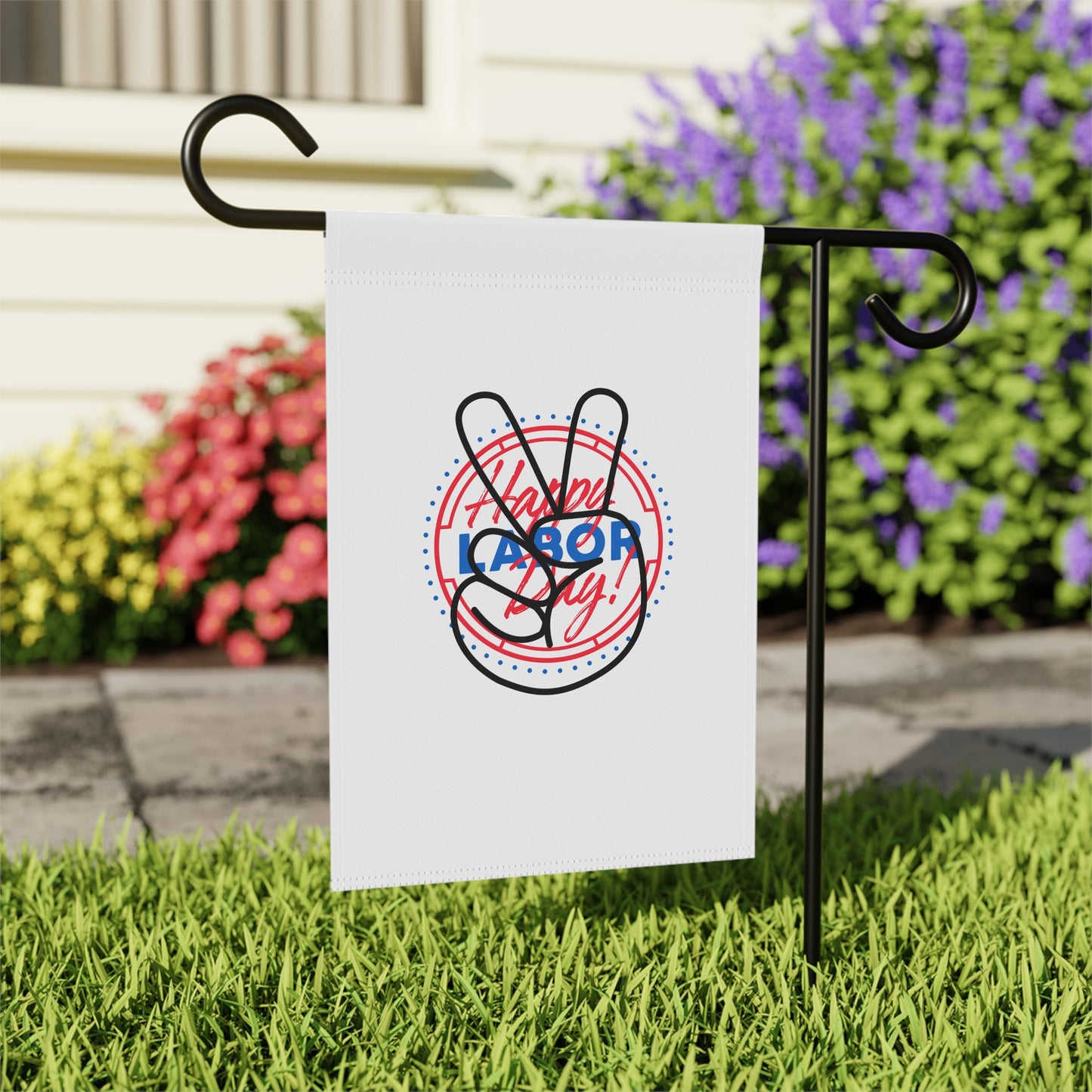 Labor Day Flag, Labor Day House Banner, Labor Day Garden Flag, Peace Flag, Patriotic Peace Flag, Labor Day Banner