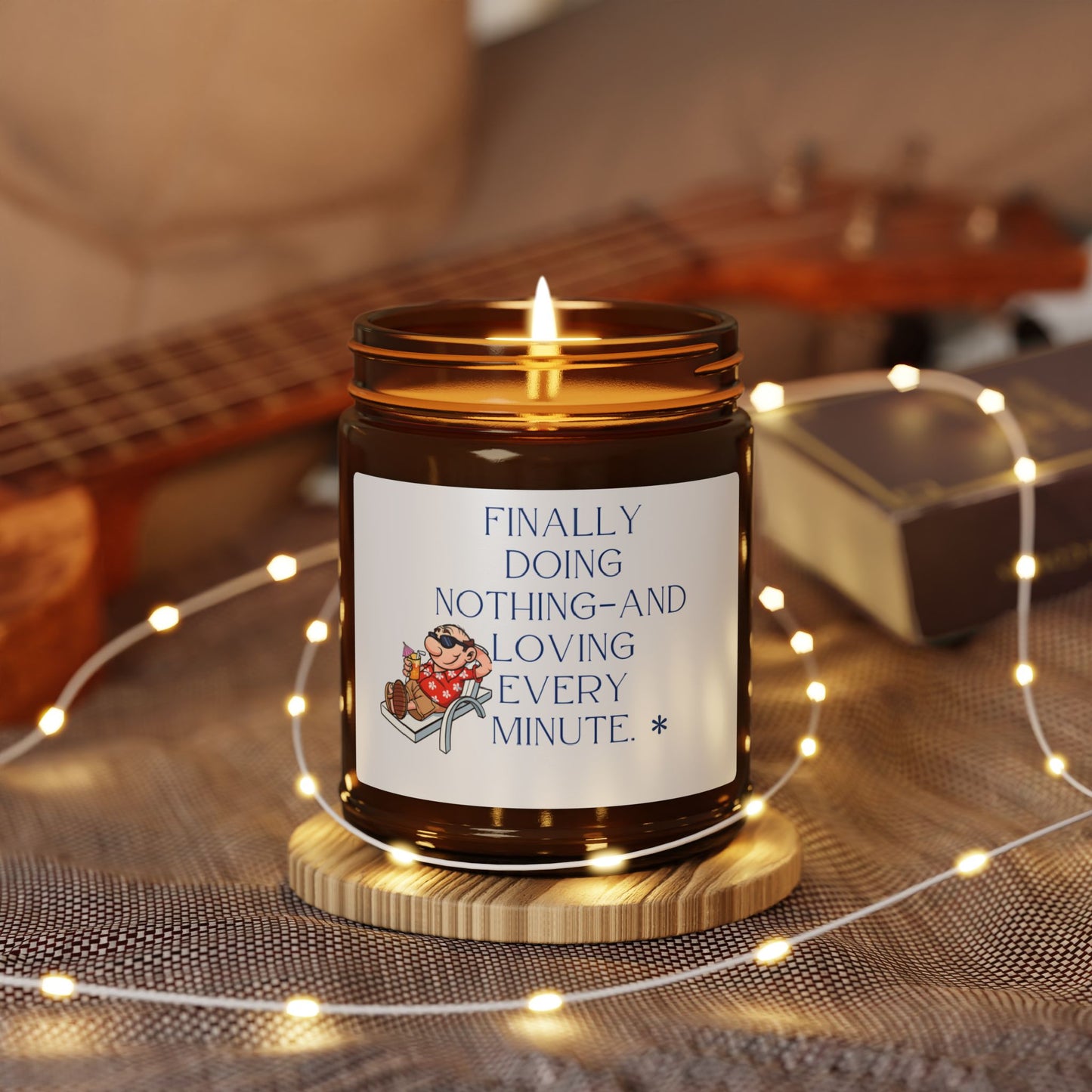 Scented Soy Candle, 100% Natural Soy Candle, Retirement Gift, Amber Jar Candle, Scented Candle, Gift For Retiree, Do Nothing Candle