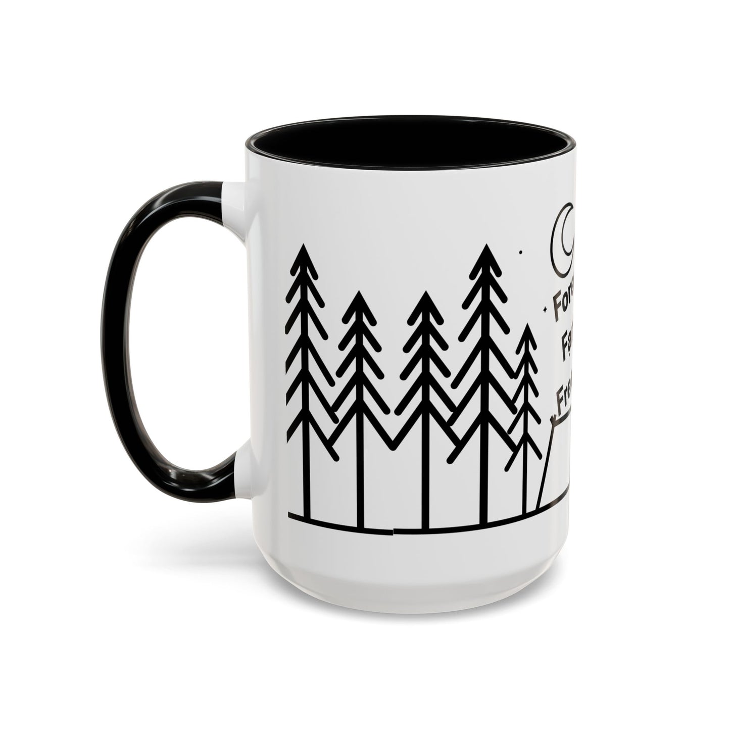 Camping Coffee Mug, Camp Kitchen Mug, Camper Coffee Mug, Forest Farts Freedom Mug, Gift for Camper, Gift for Coffee Lover, RV Lover Gift
