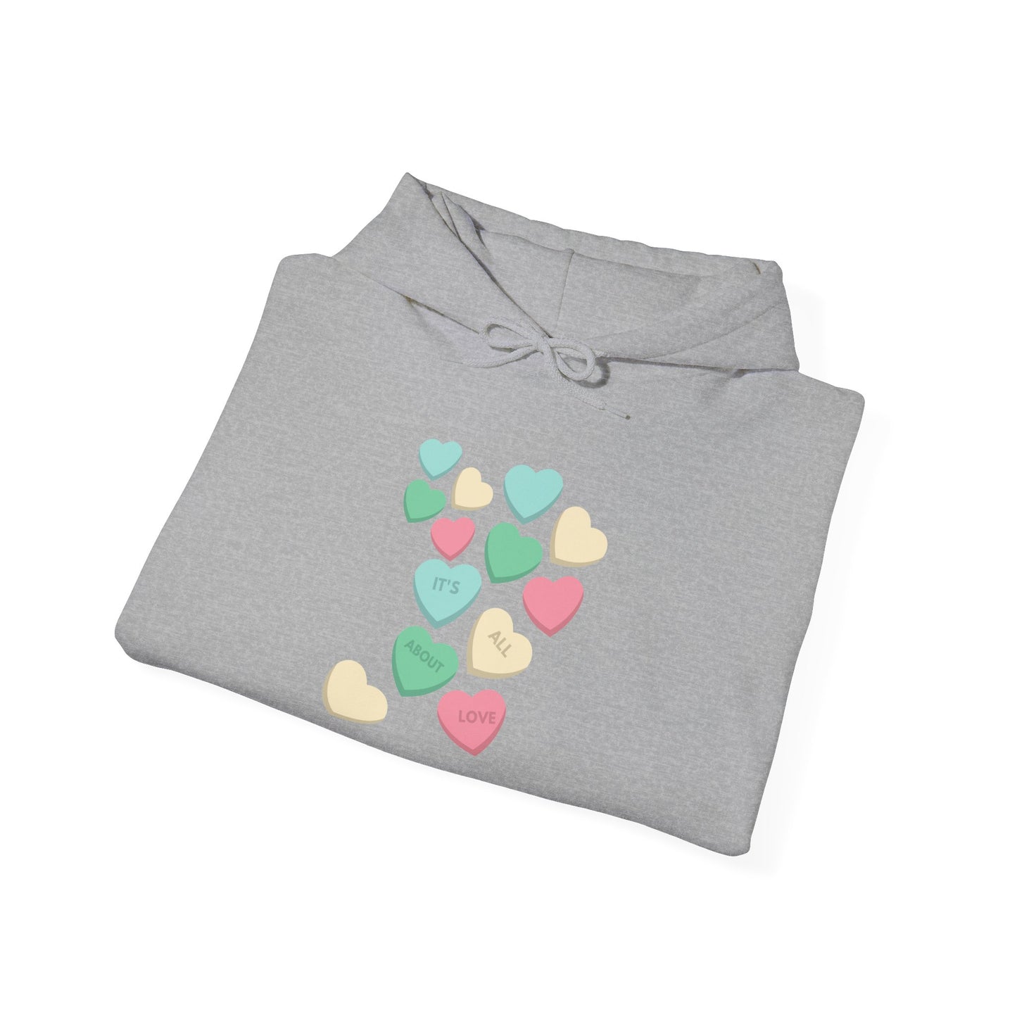 Its All About Love Womens Hooded Sweatshirt