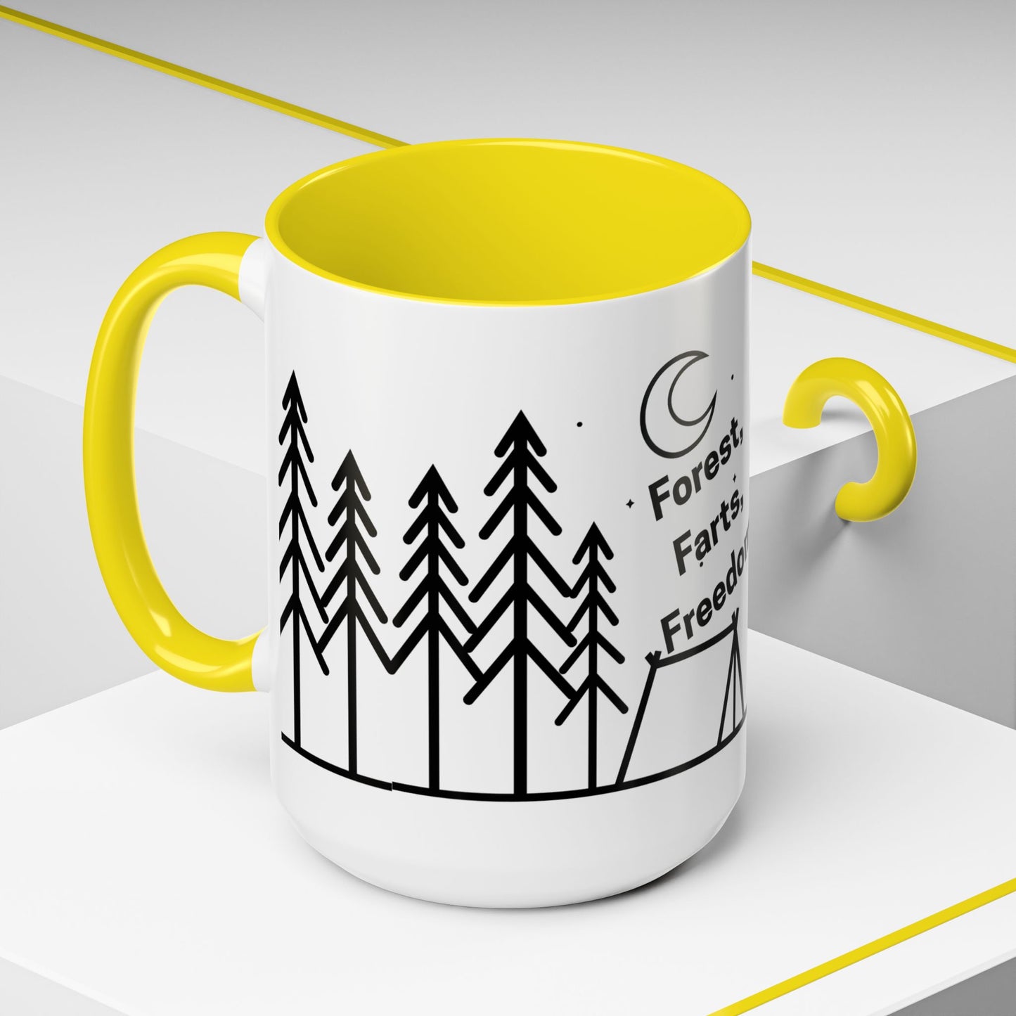 Camping Coffee Mug, Camp Kitchen Mug, Camper Coffee Mug, Forest Farts Freedom Mug, Gift for Camper, Gift for Coffee Lover, RV Lover Gift