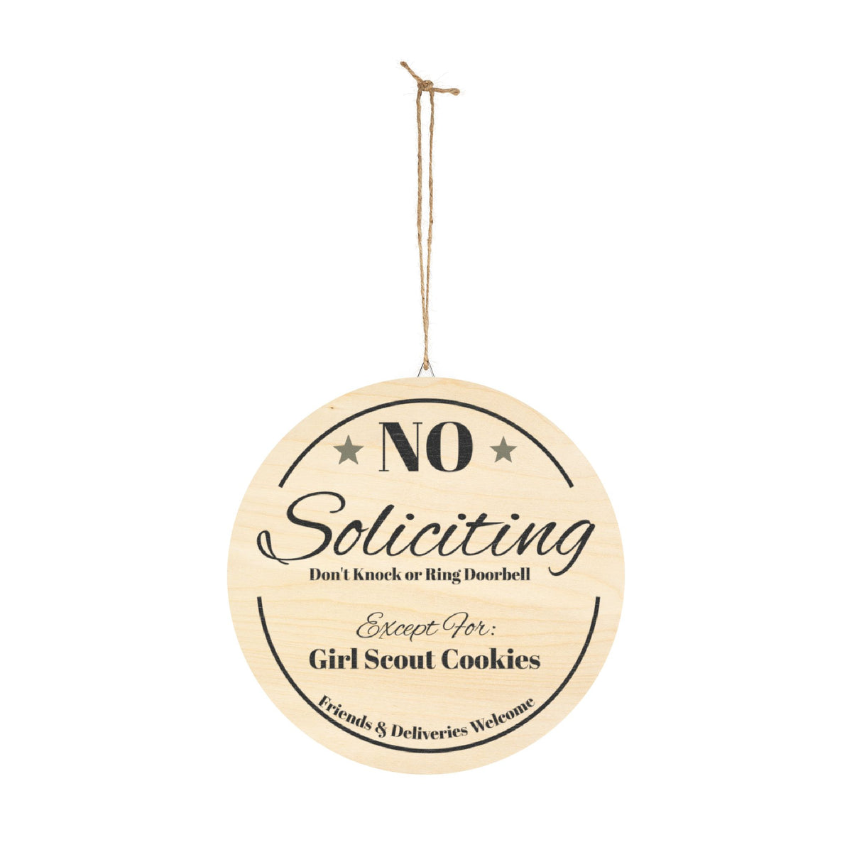 No Soliciting Wood Sign