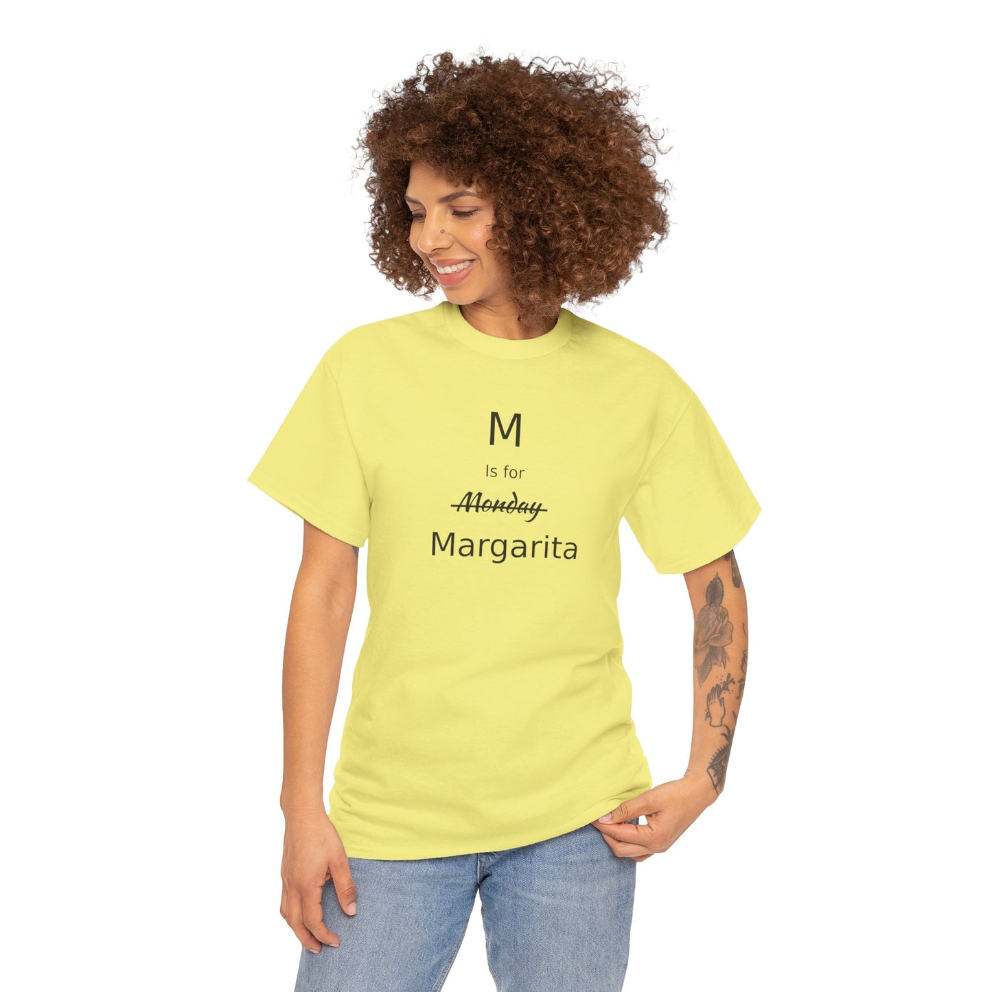 Margarita Drinker Gift, M is for Margarita Cotton Tee, Drink Lover's Gift, Woman's T Shirt, T Shirt for Men, T Shirt for Women, Men's Tee, Funny T Shirt