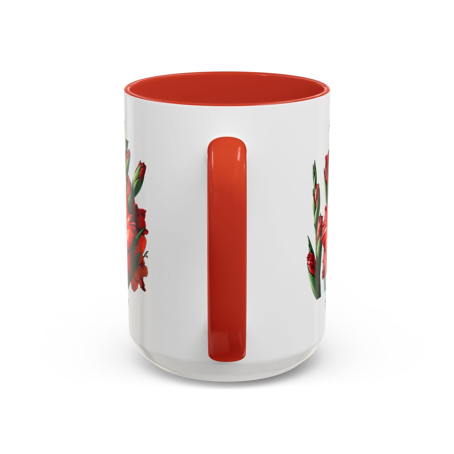 August Coffee Mug Flower Accent Coffee Mug (15oz), August Birth Month Flower - Gladiolus, Birthday Gift Flower