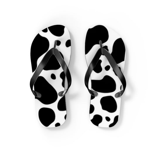 Mens Flip Flops in Dalmatian Print, Fun Sandals for Men, Bachelor Party Flip Flops, Gift for Father, Gift for Dad, Animal Design Sandals