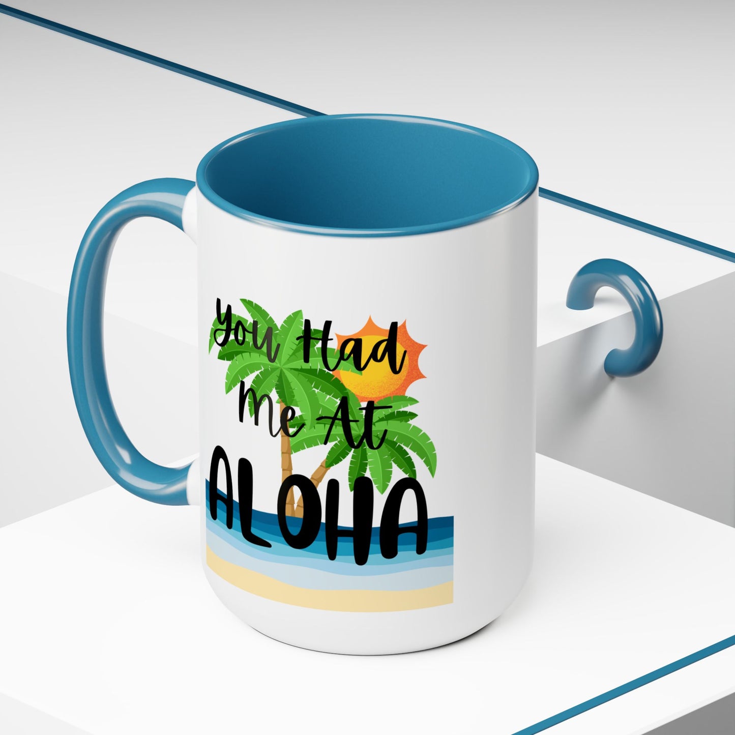 Aloha Coffee Mug, Hawaiian Coffee Mug, Coffee Lover Gift, Gift For Coffee Drinker, Girlfriend Gift, Coffee Drinker Gift, Hawaiian Party Gift